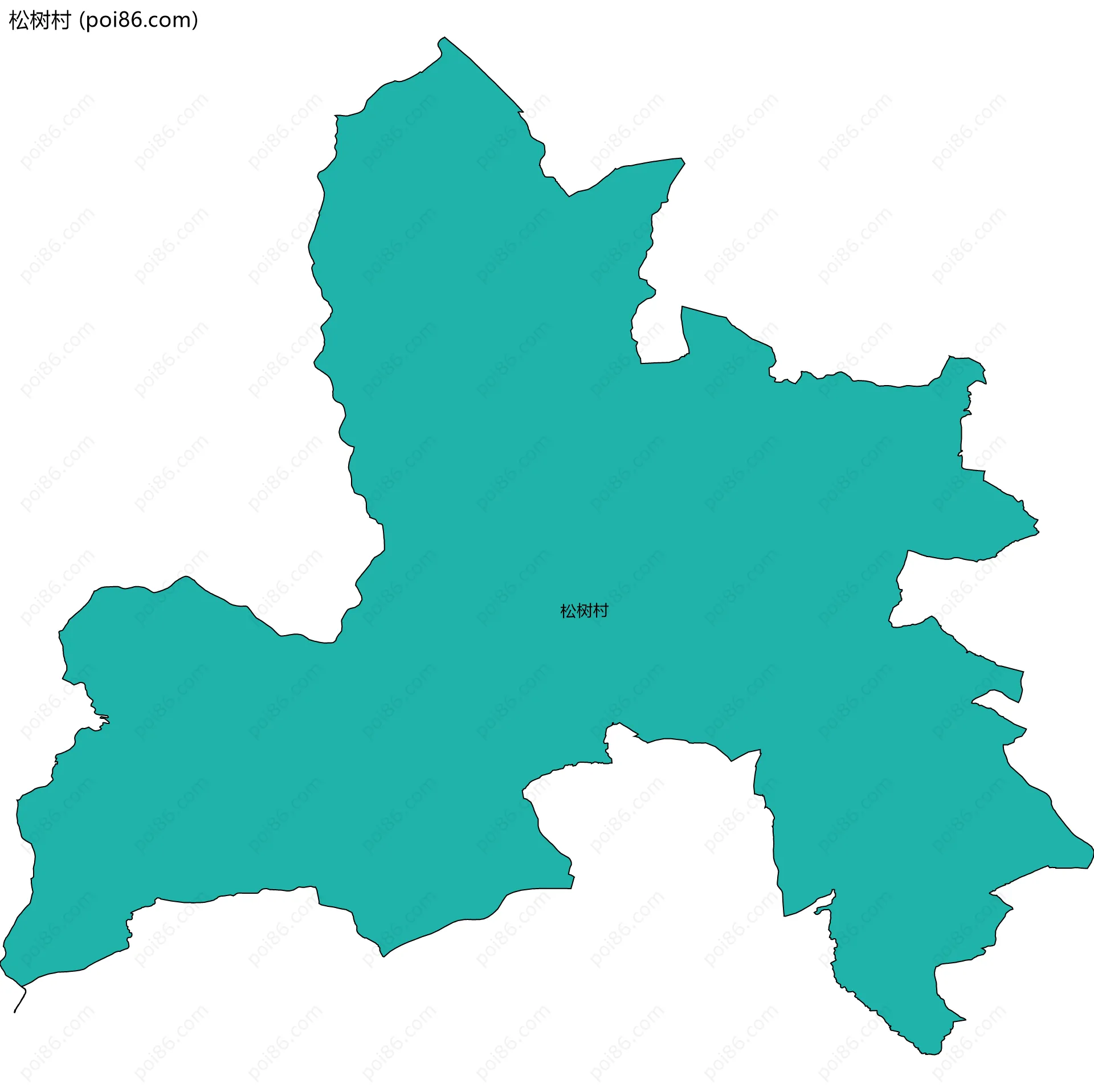 松树村边界地图