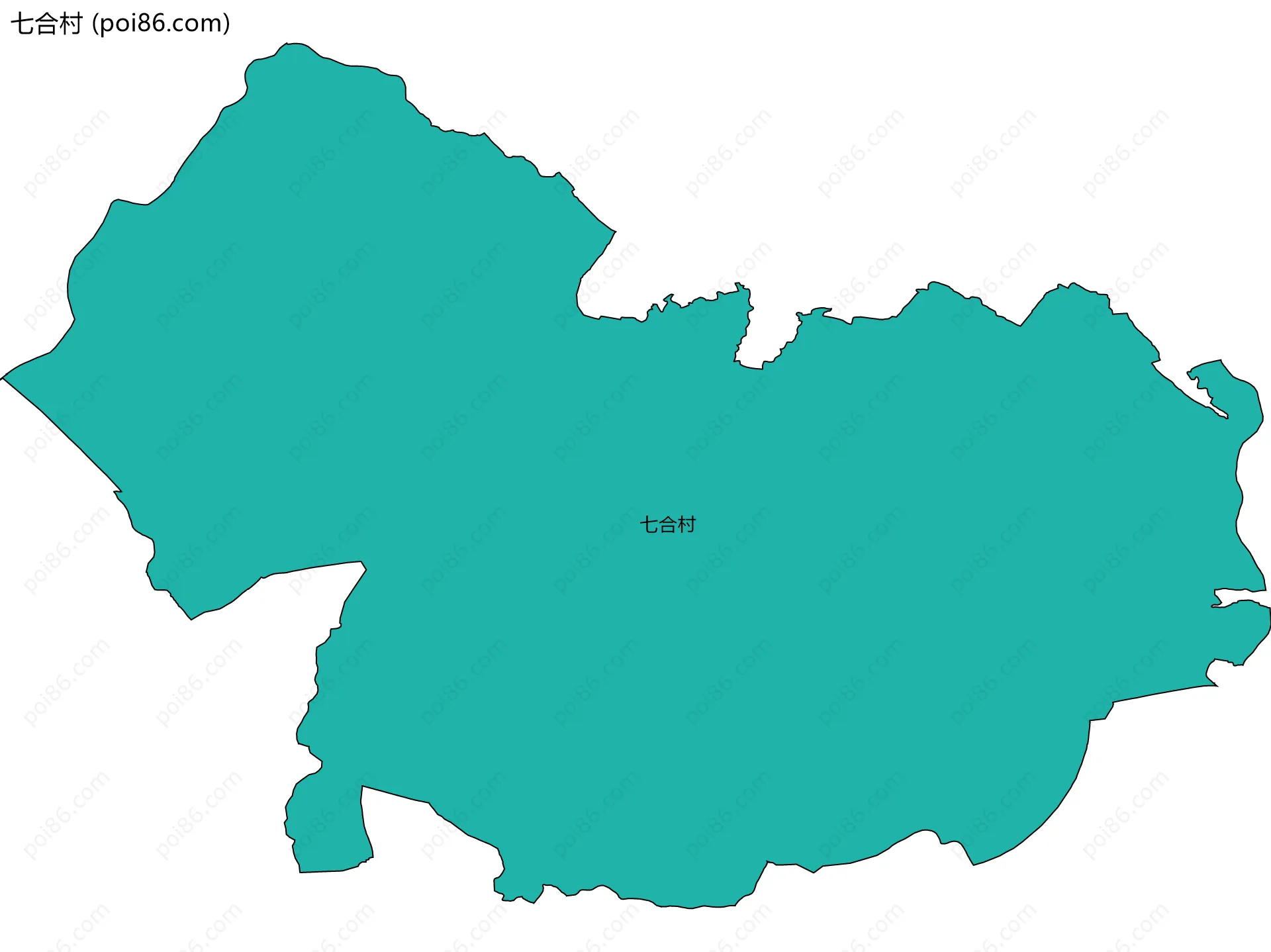 七合村边界地图