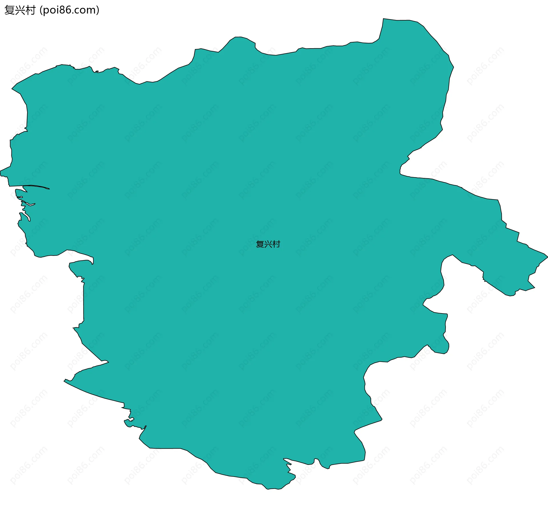 复兴村边界地图