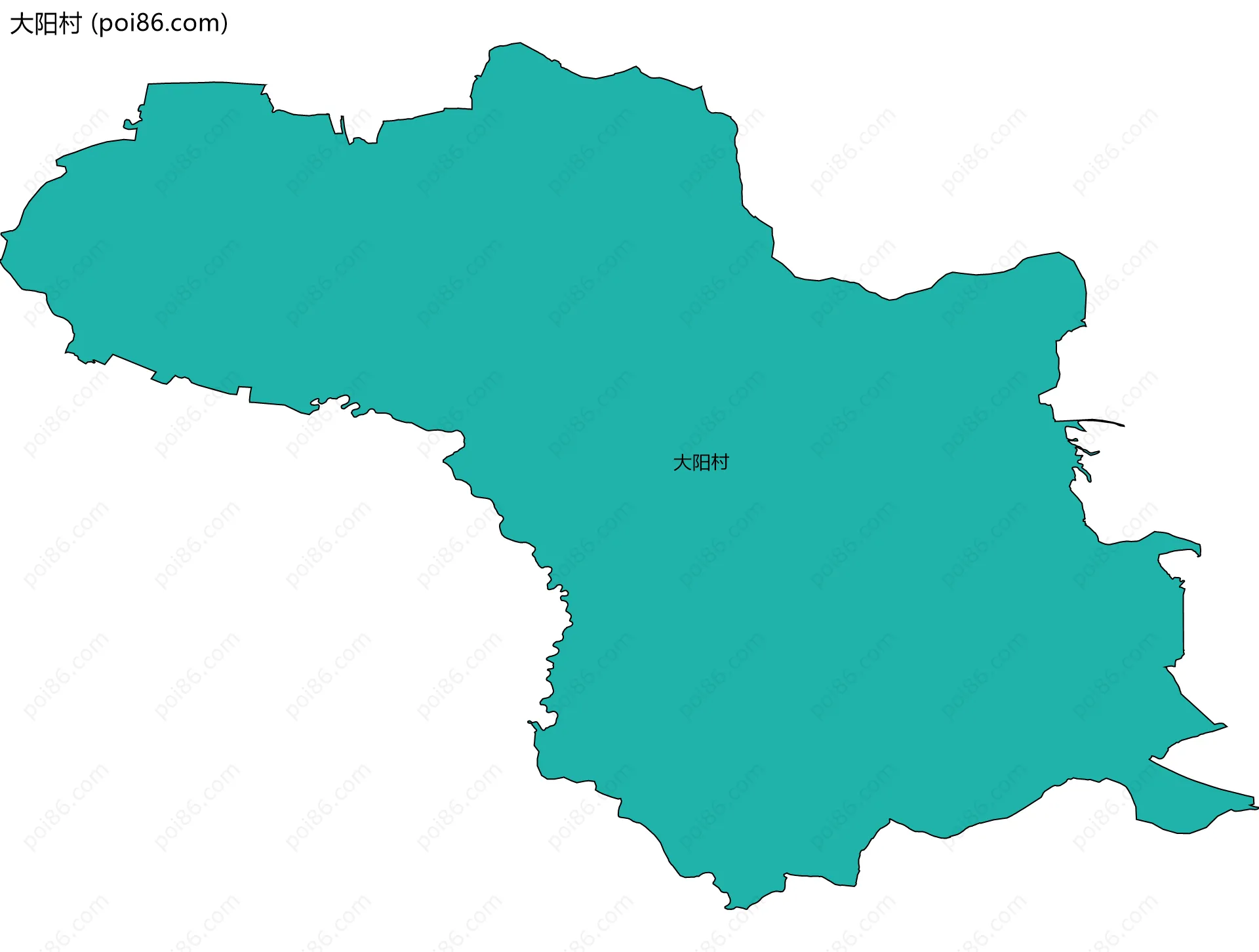 大阳村边界地图