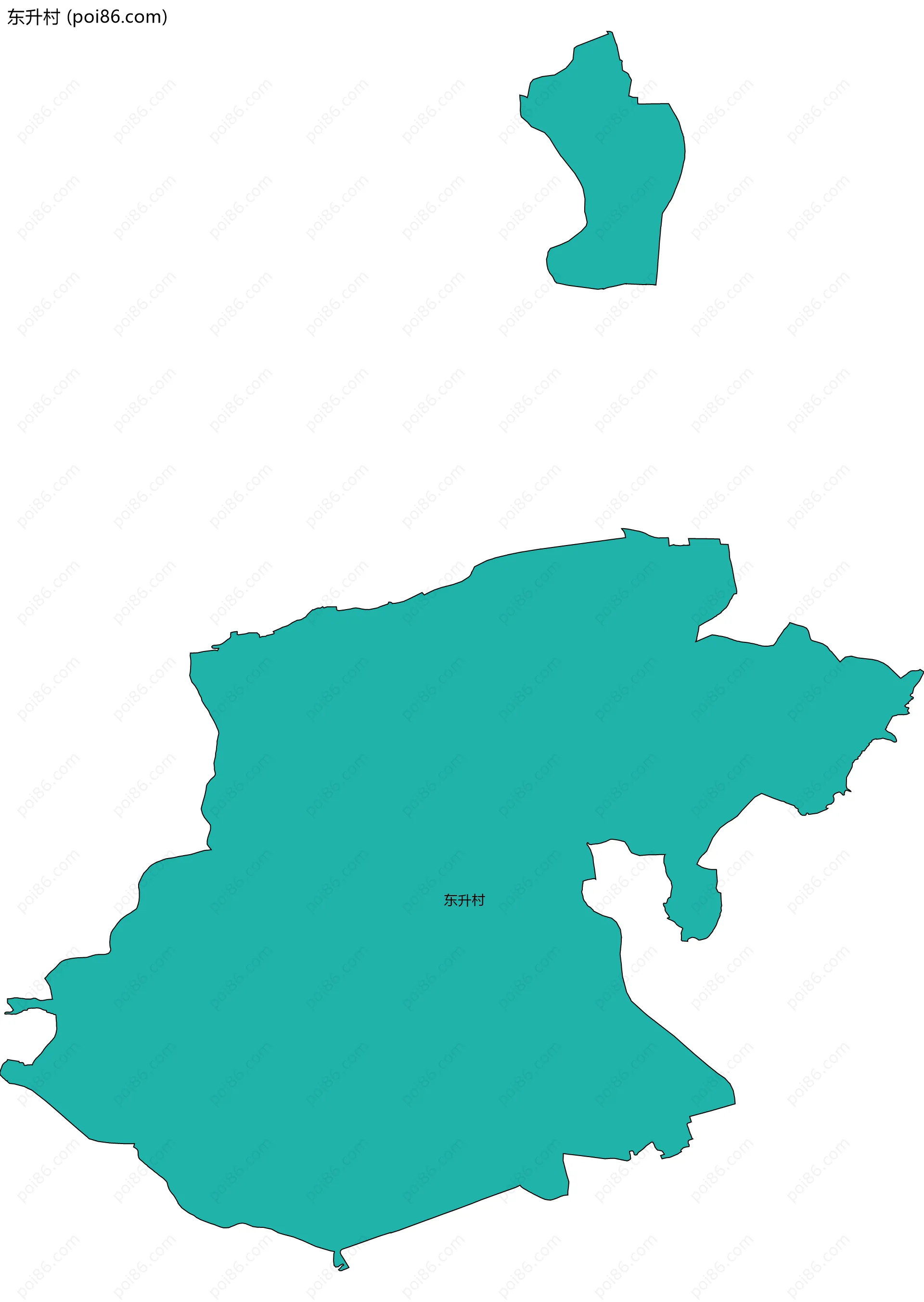 东升村边界地图