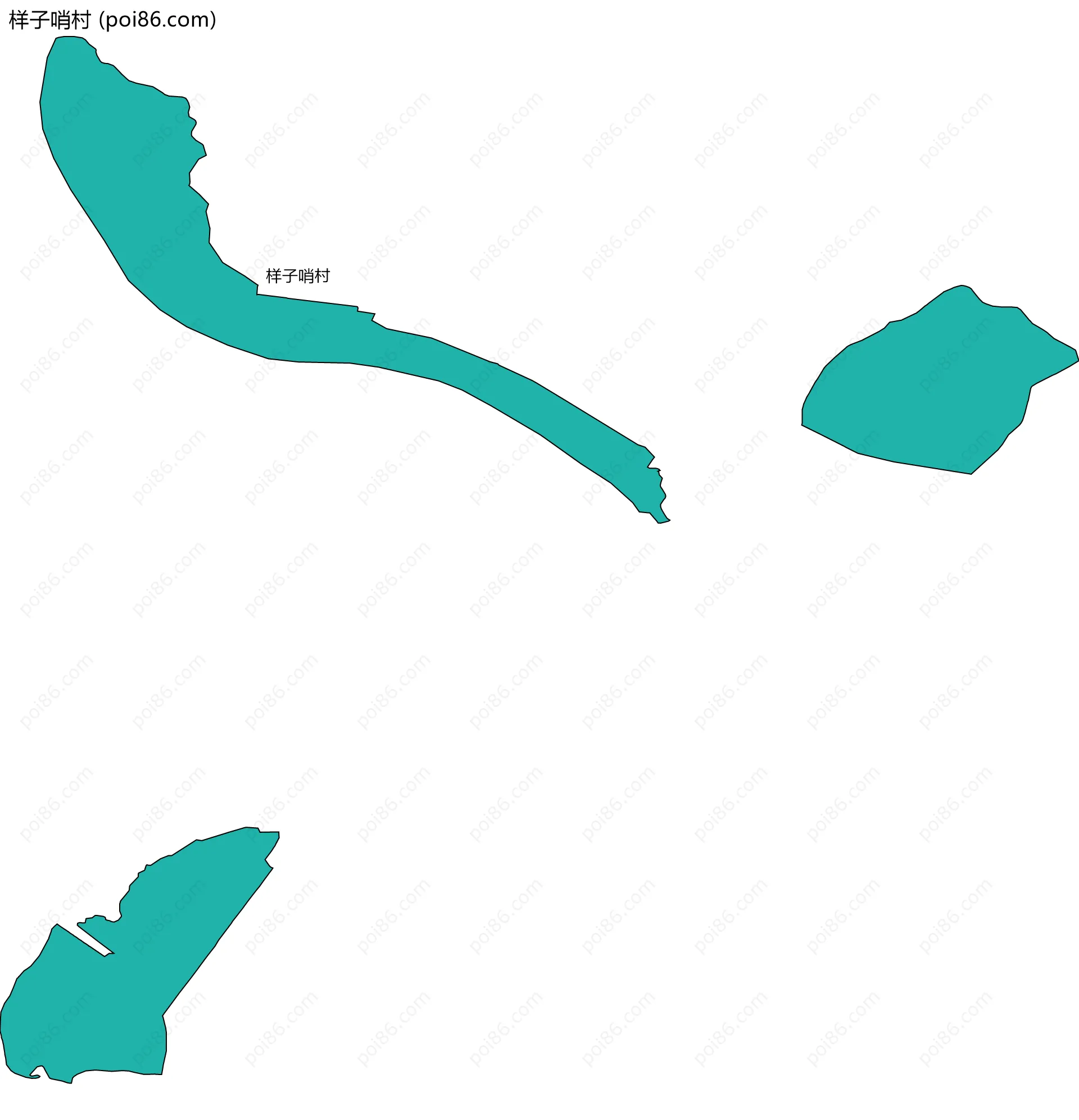 样子哨村边界地图