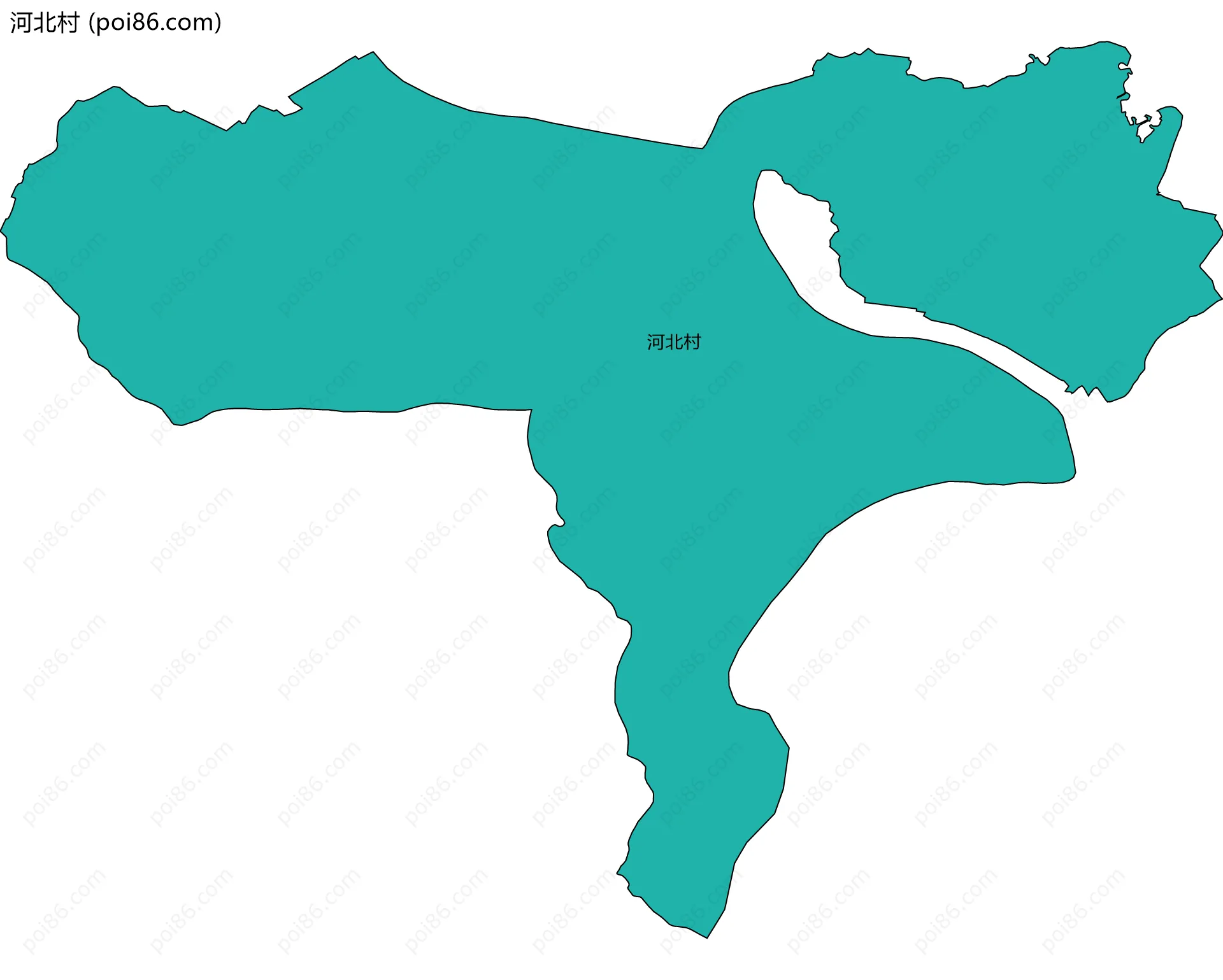 河北村边界地图