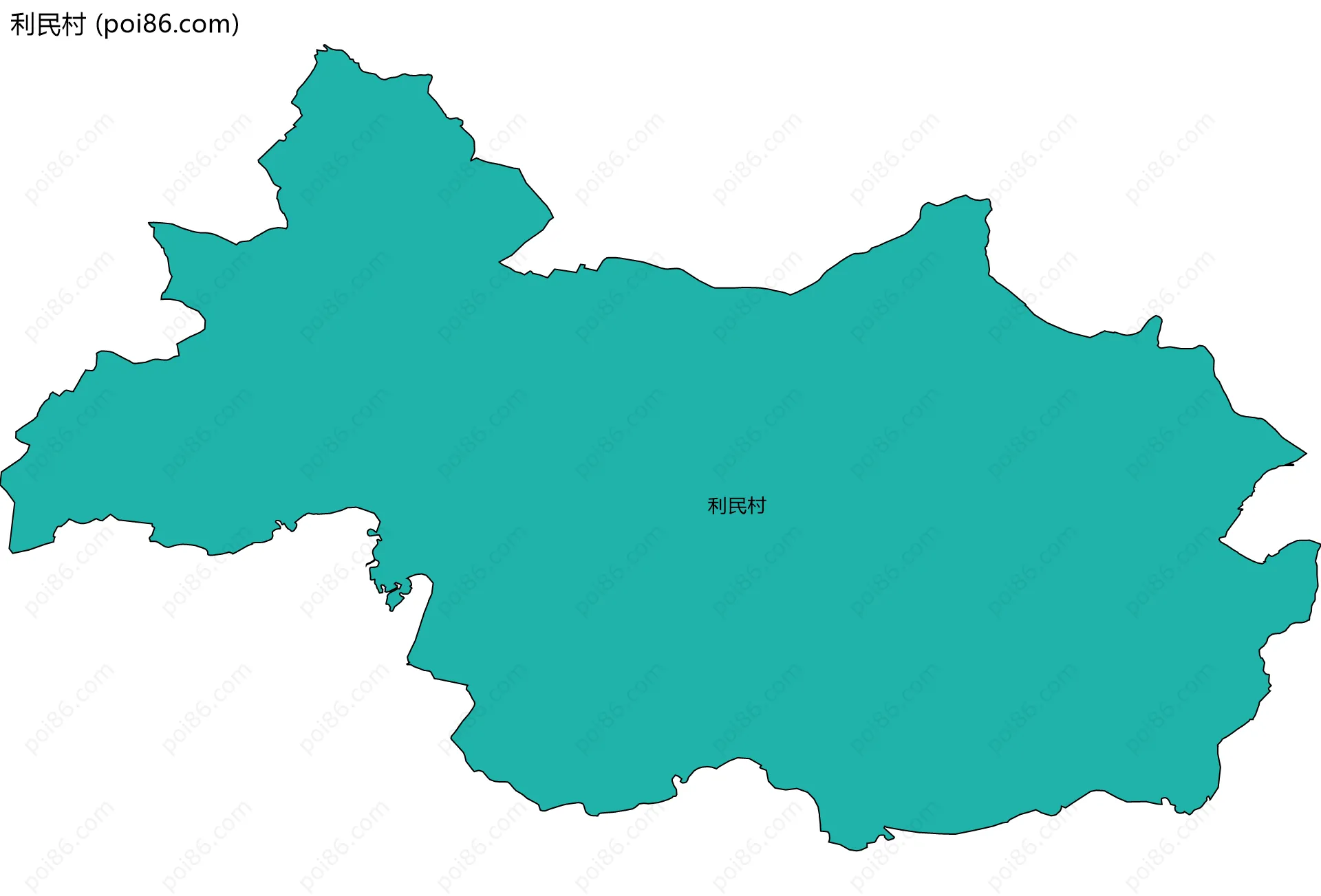 利民村边界地图