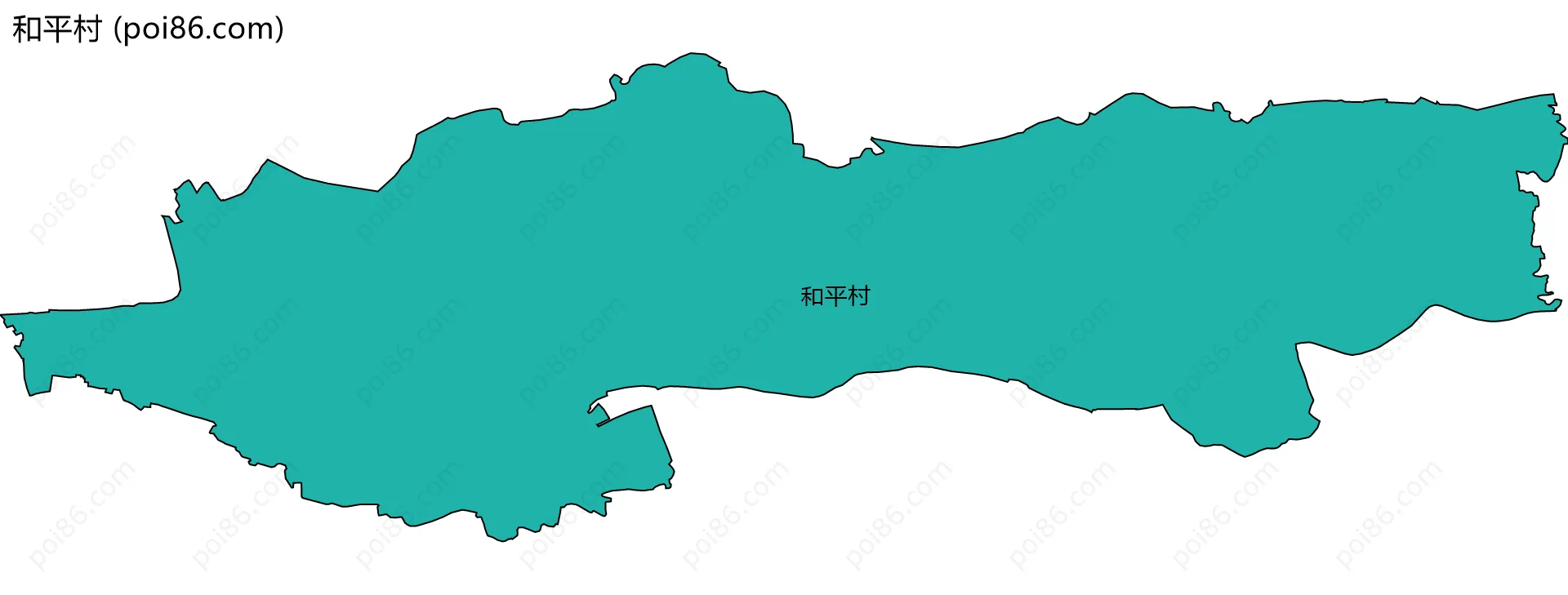 和平村边界地图