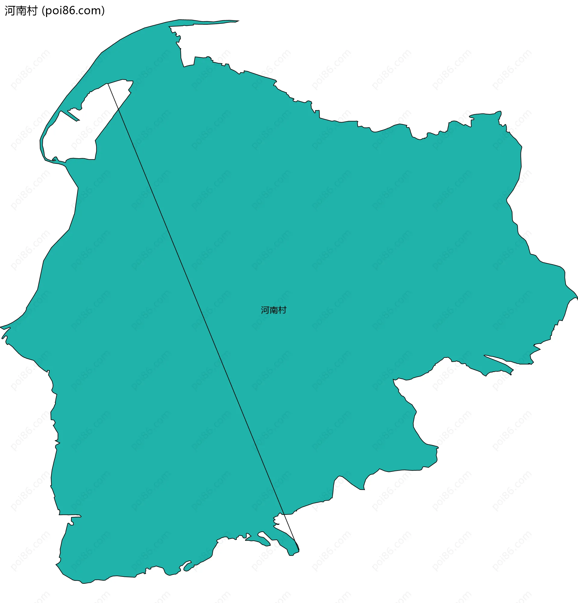 河南村边界地图
