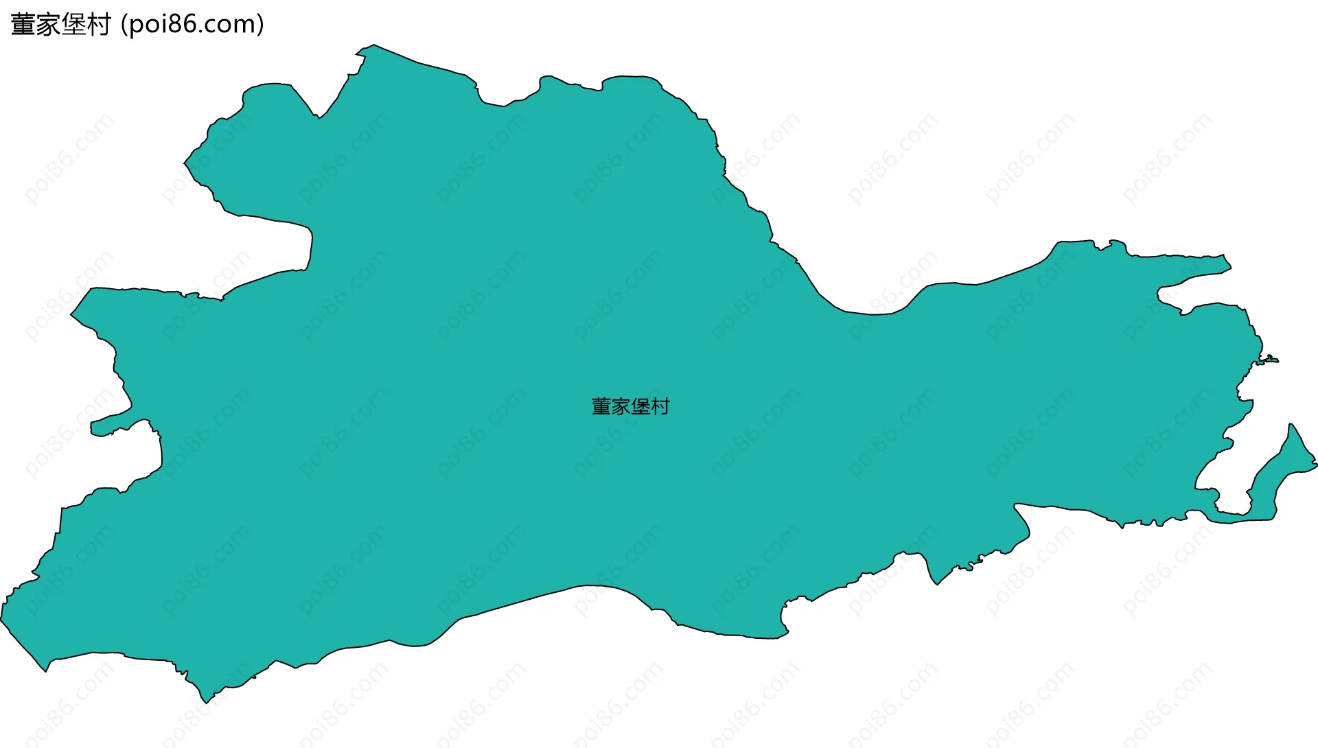 董家堡村边界地图