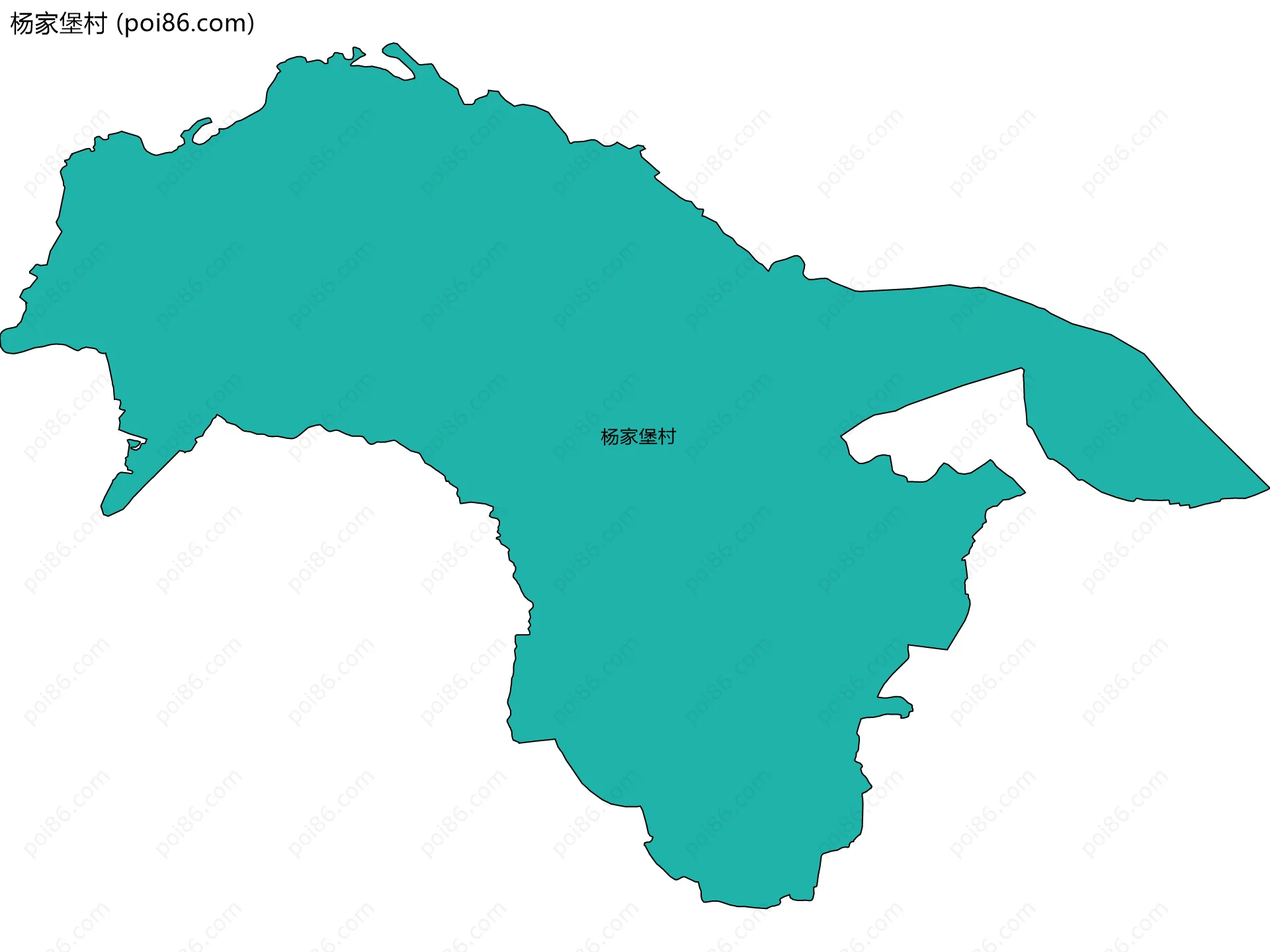 杨家堡村边界地图