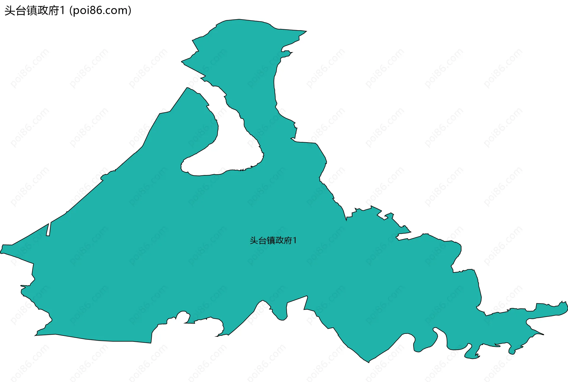 头台镇政府1边界地图