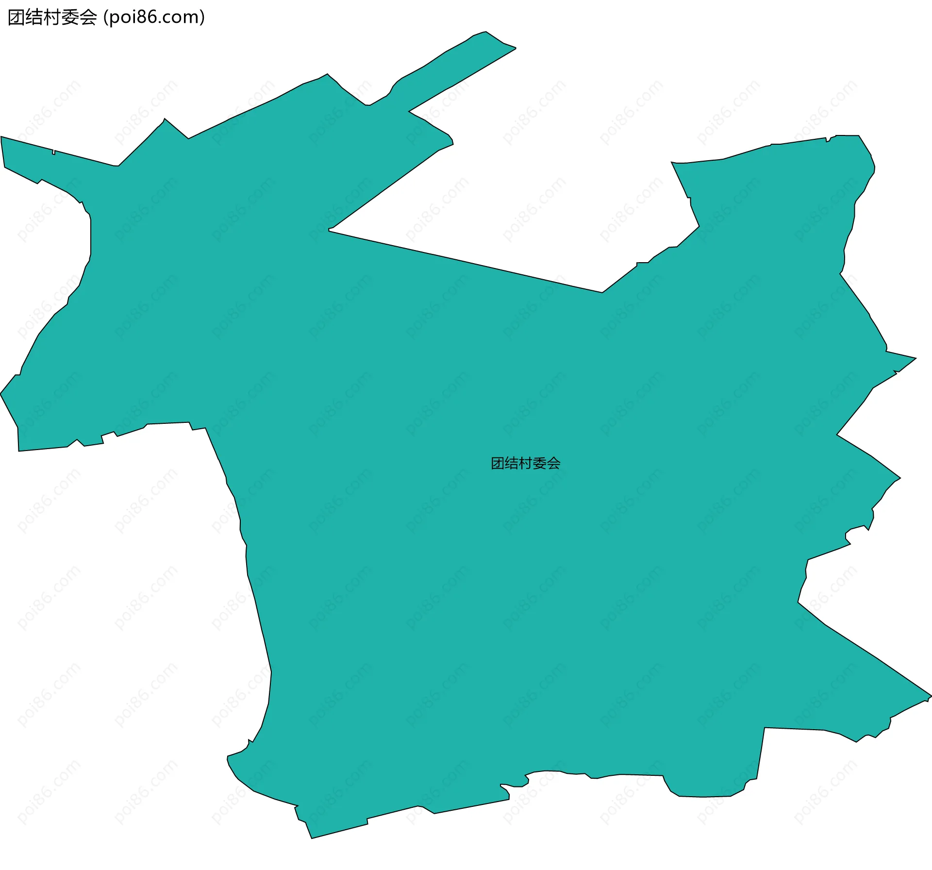 团结村委会边界地图