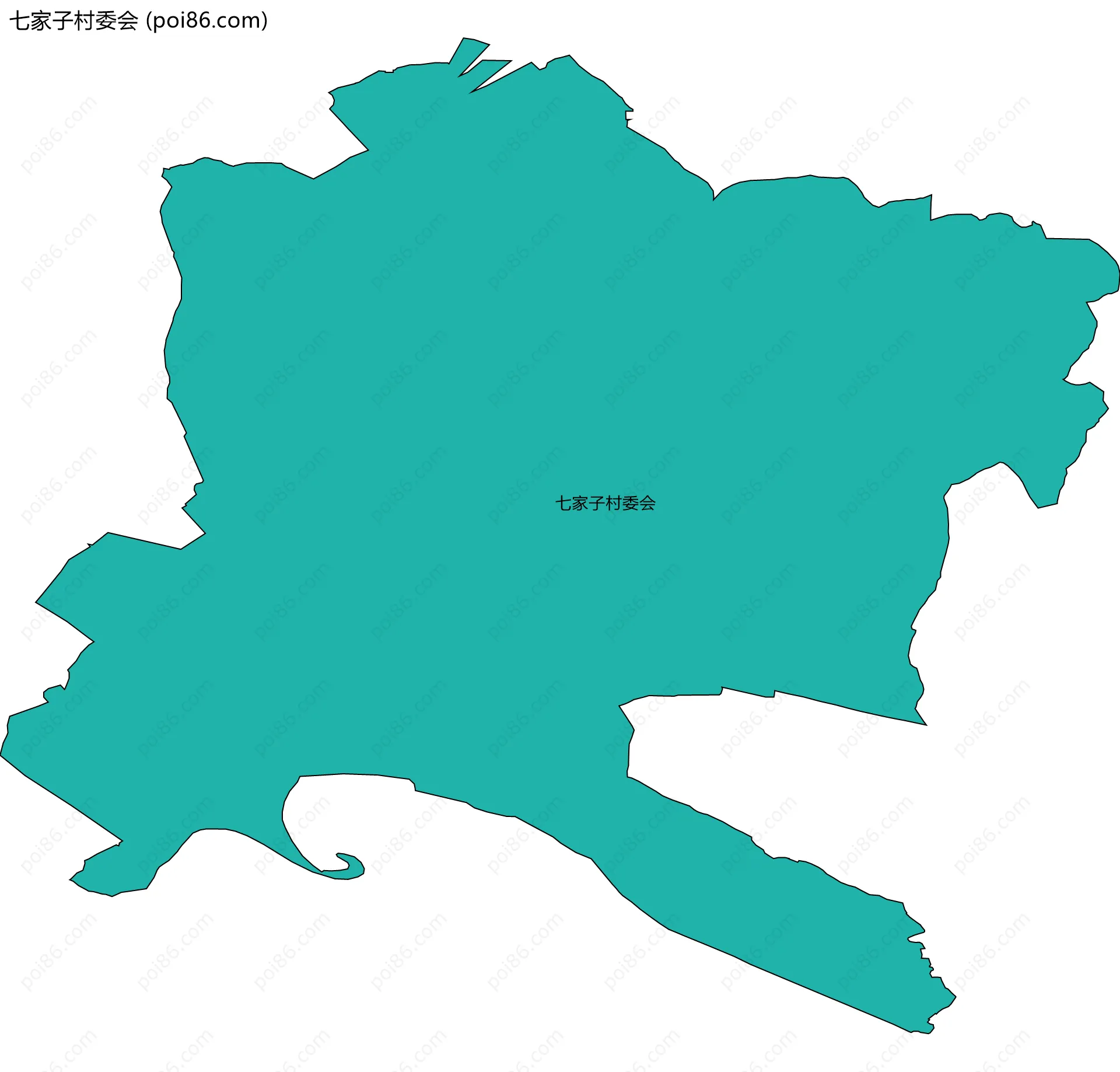 七家子村委会边界地图