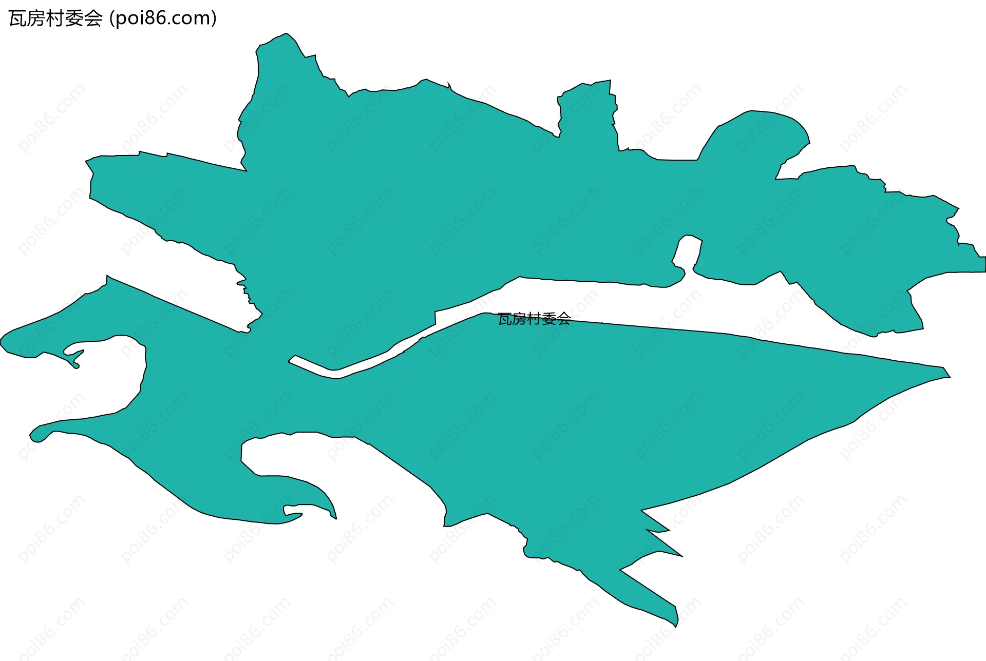瓦房村委会边界地图