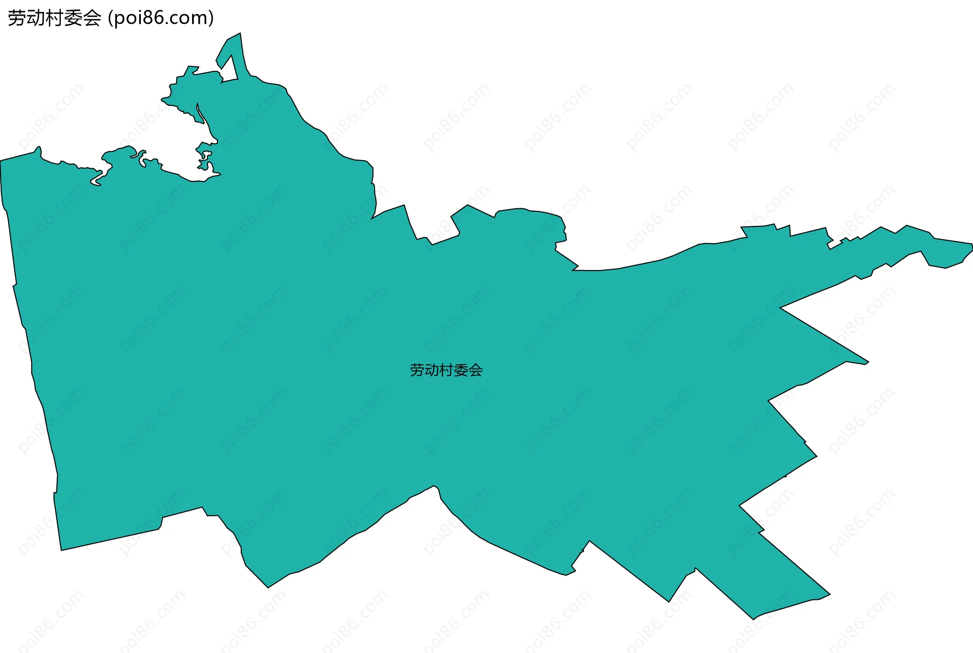 劳动村委会边界地图