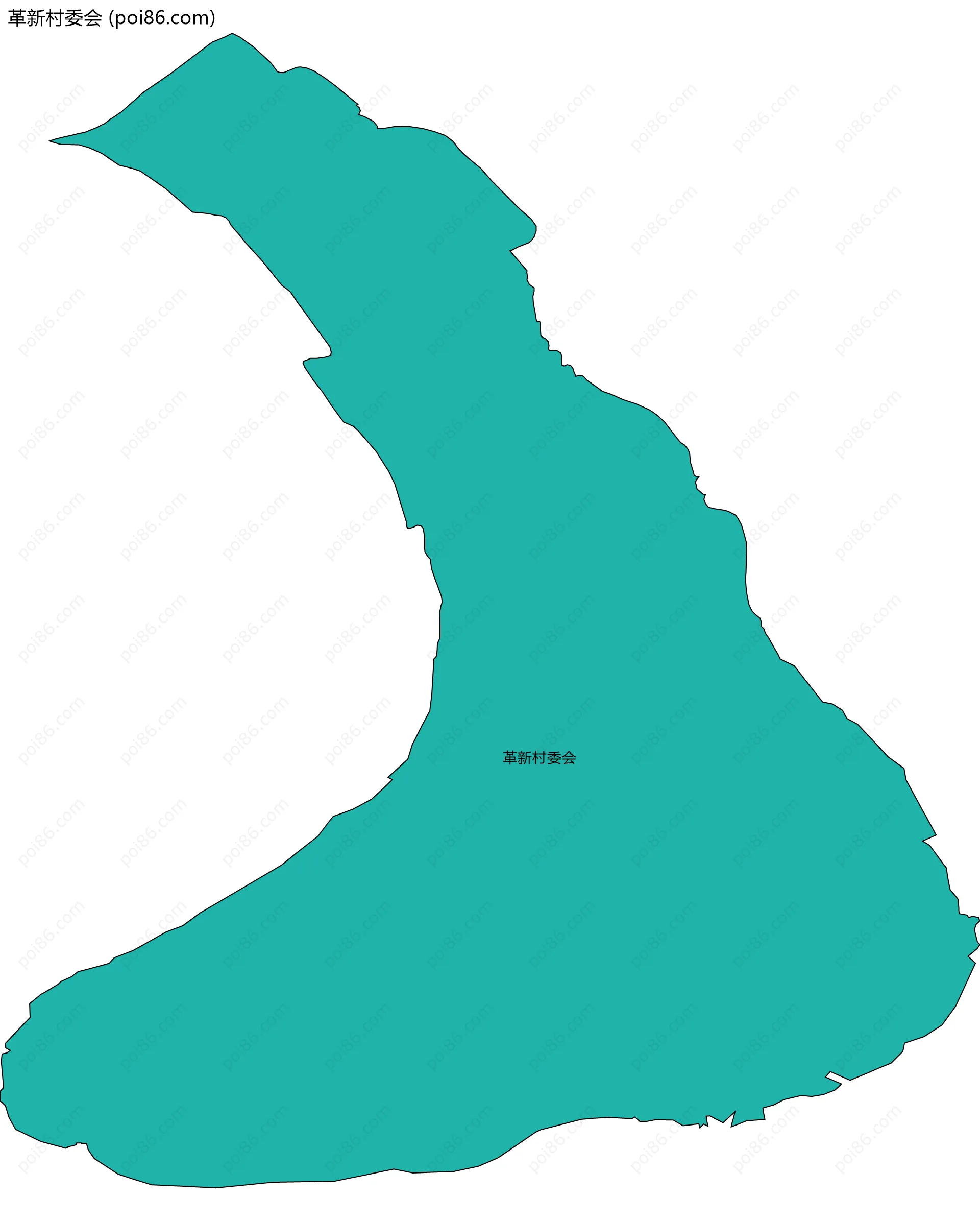 革新村委会边界地图