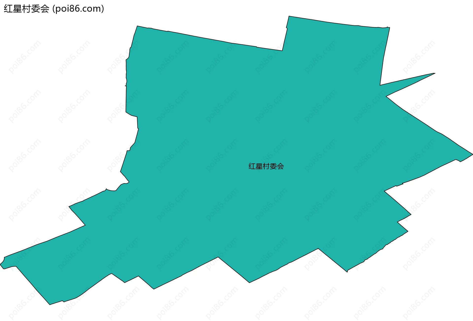 红星村委会边界地图