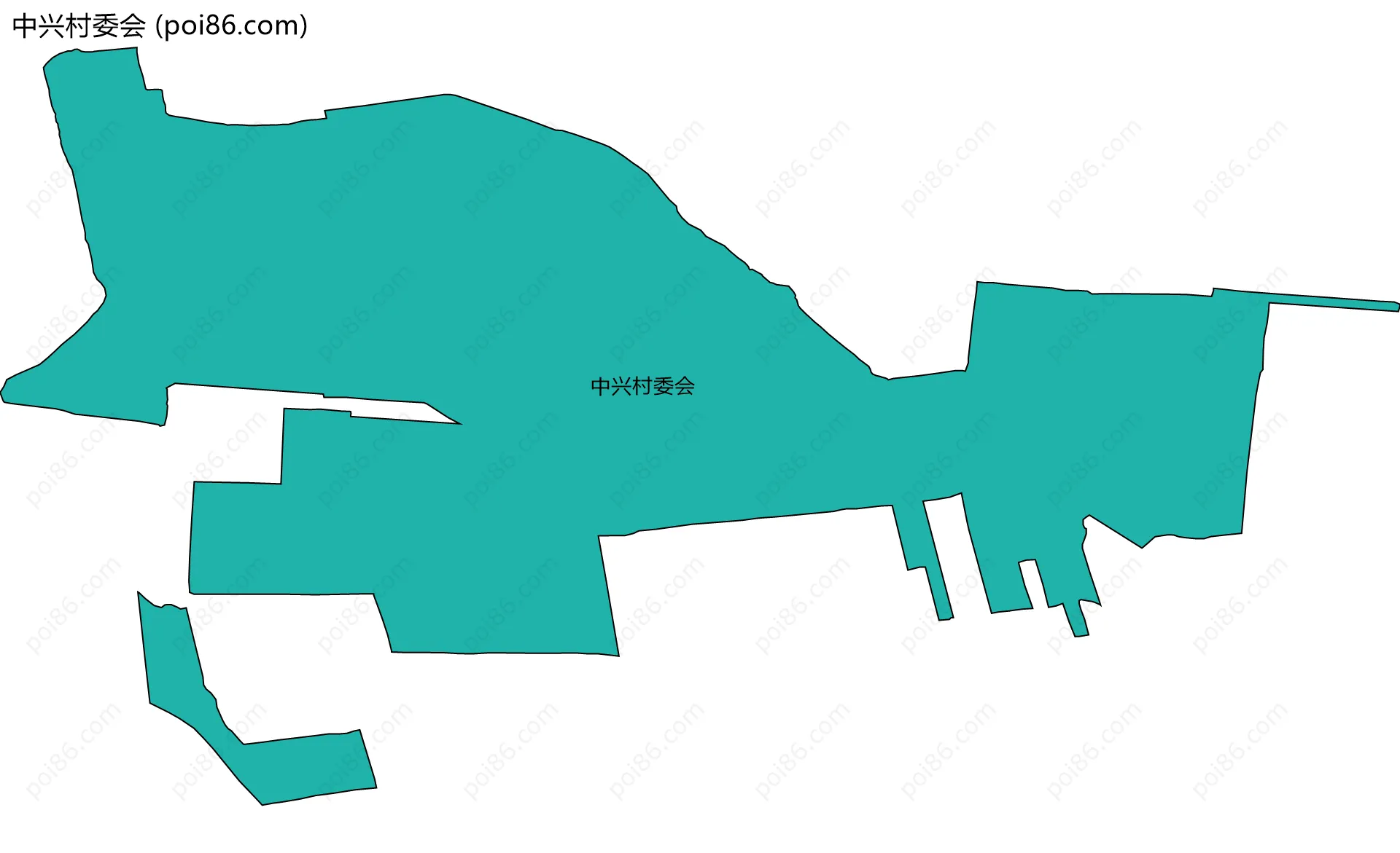中兴村委会边界地图