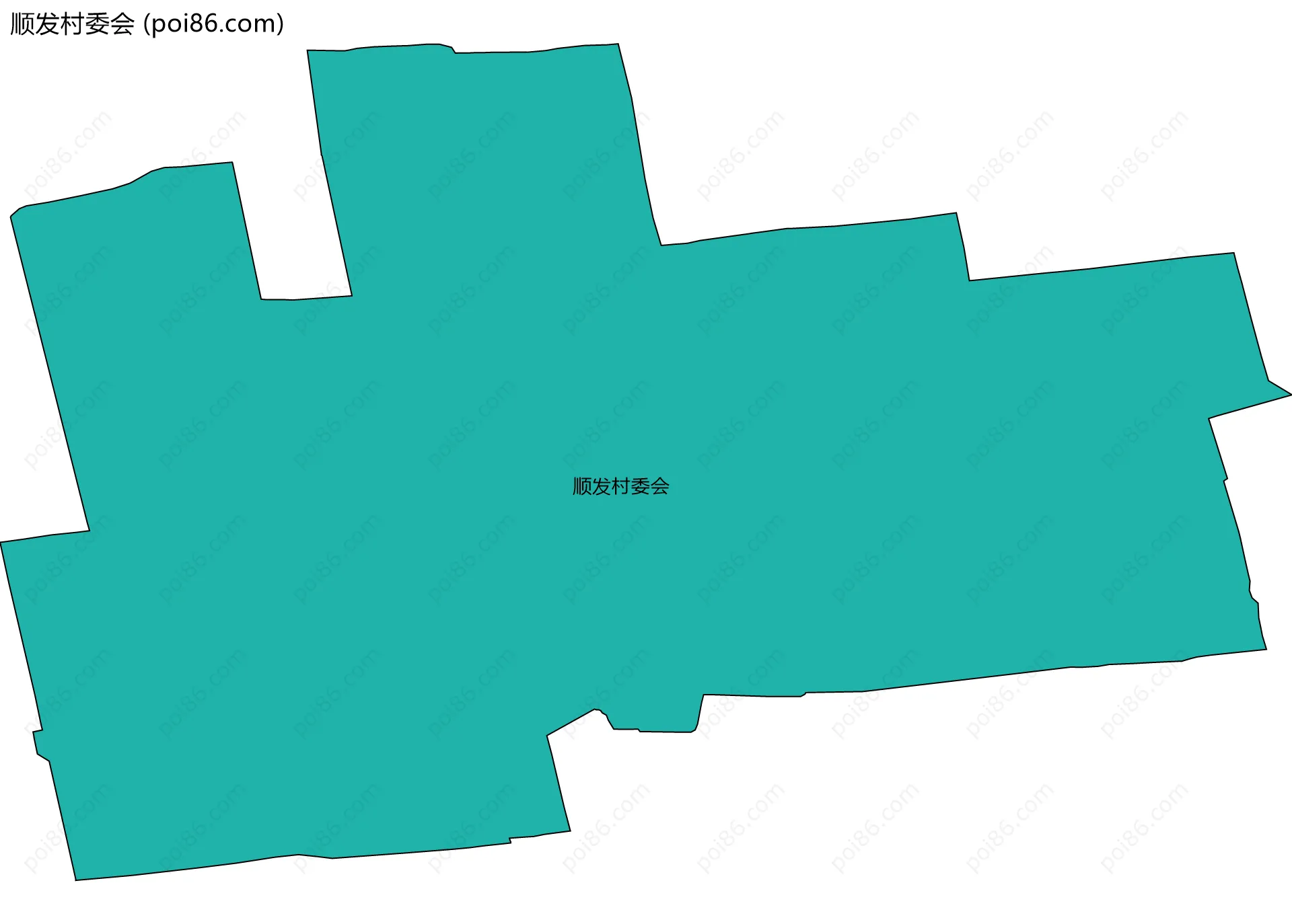 顺发村委会边界地图