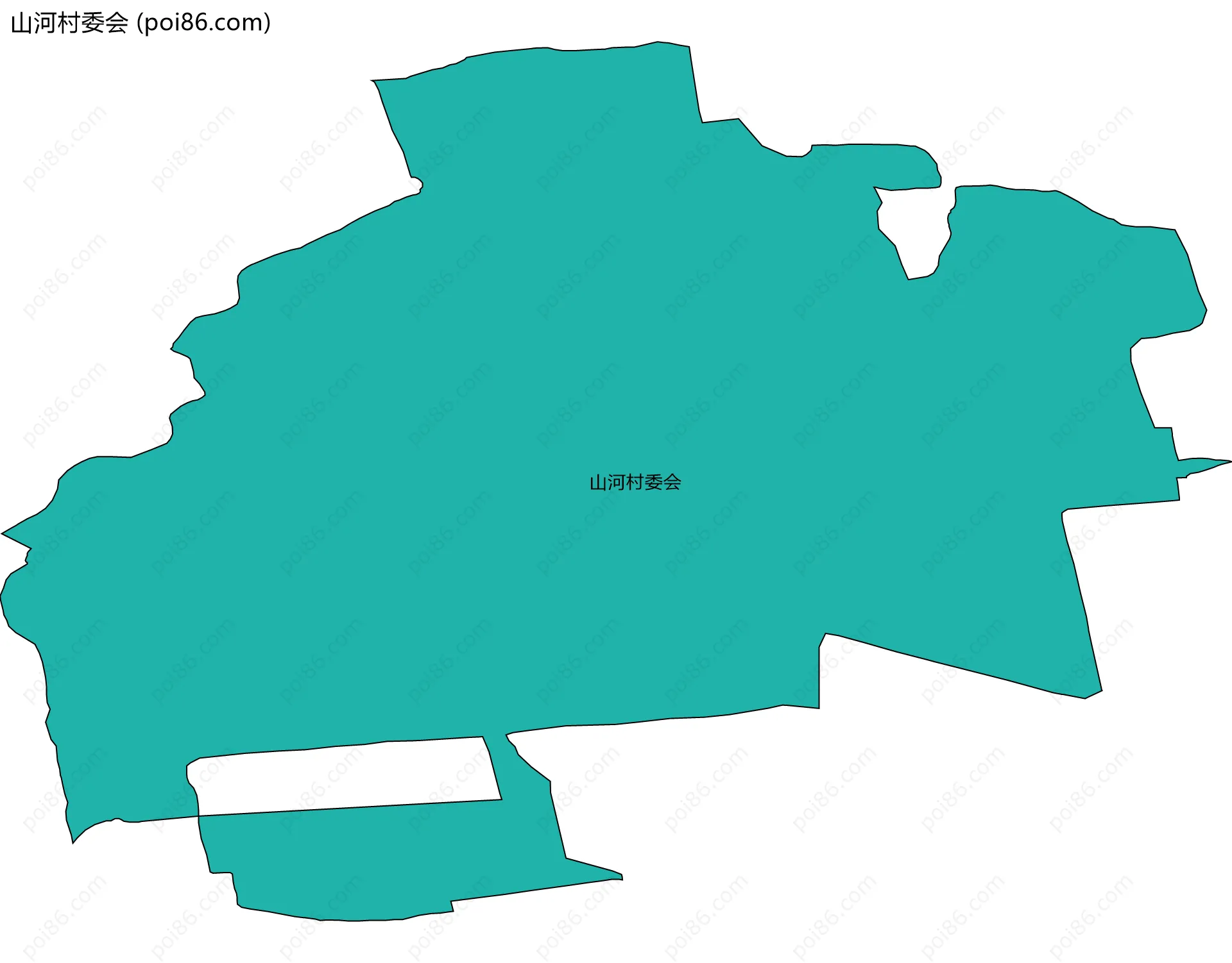 山河村委会边界地图