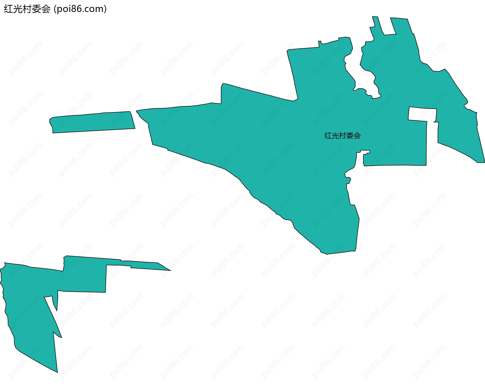 红光村委会边界地图