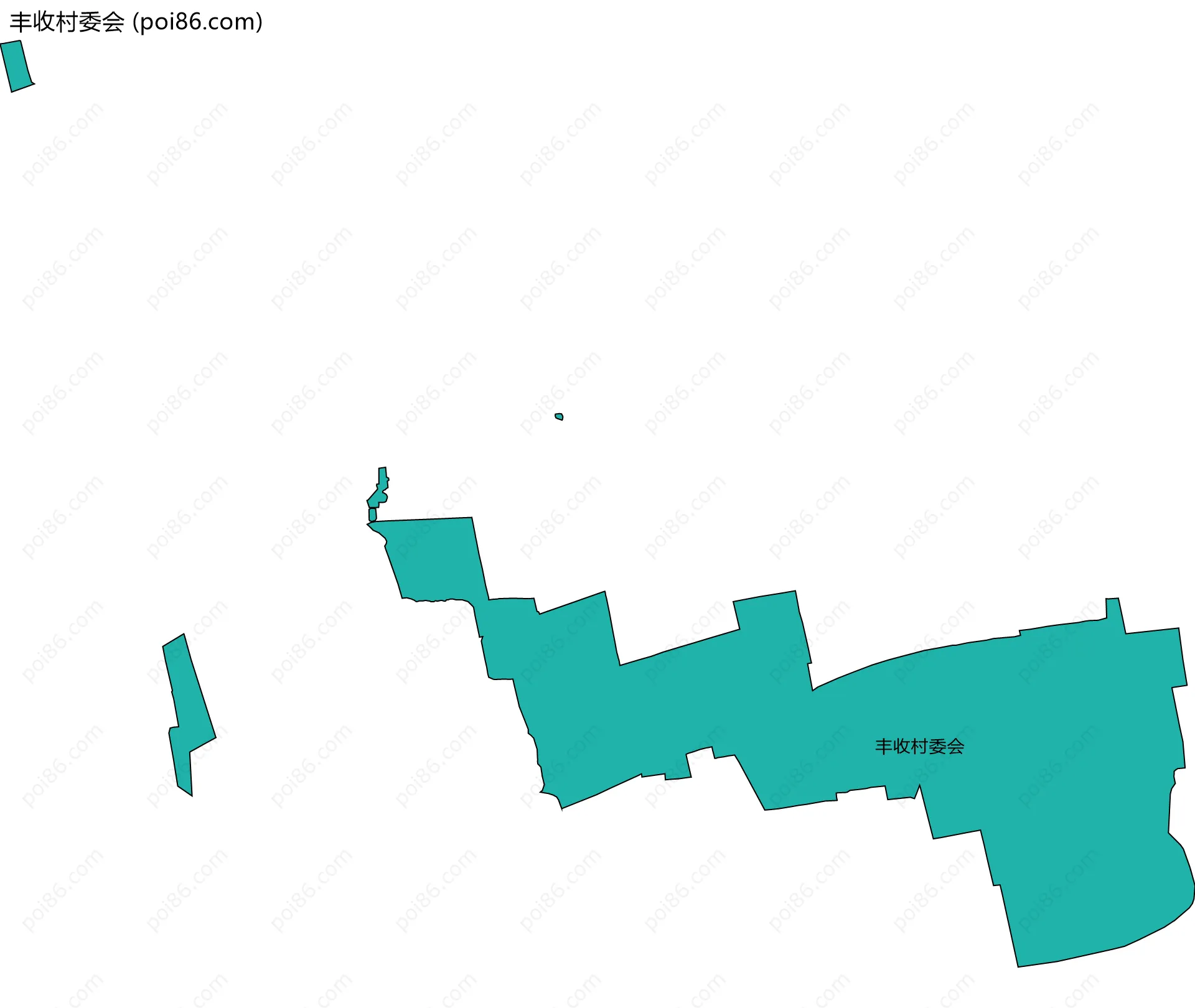 丰收村委会边界地图