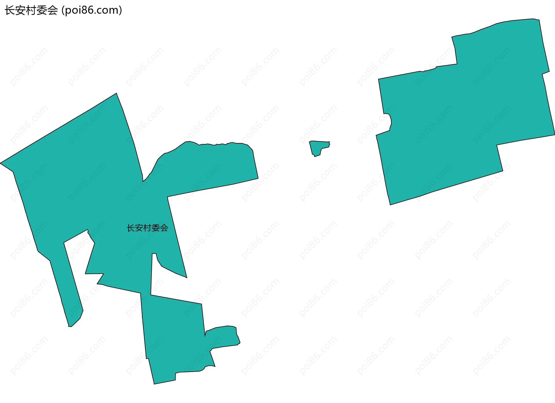 长安村委会边界地图