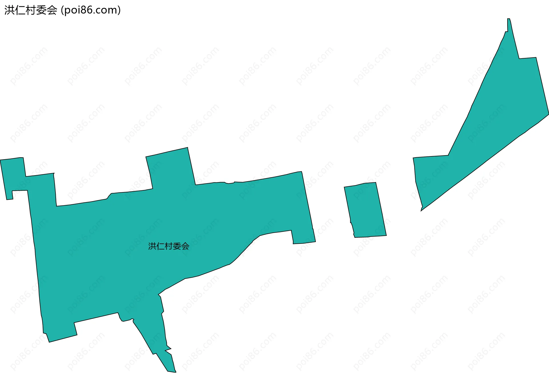 洪仁村委会边界地图