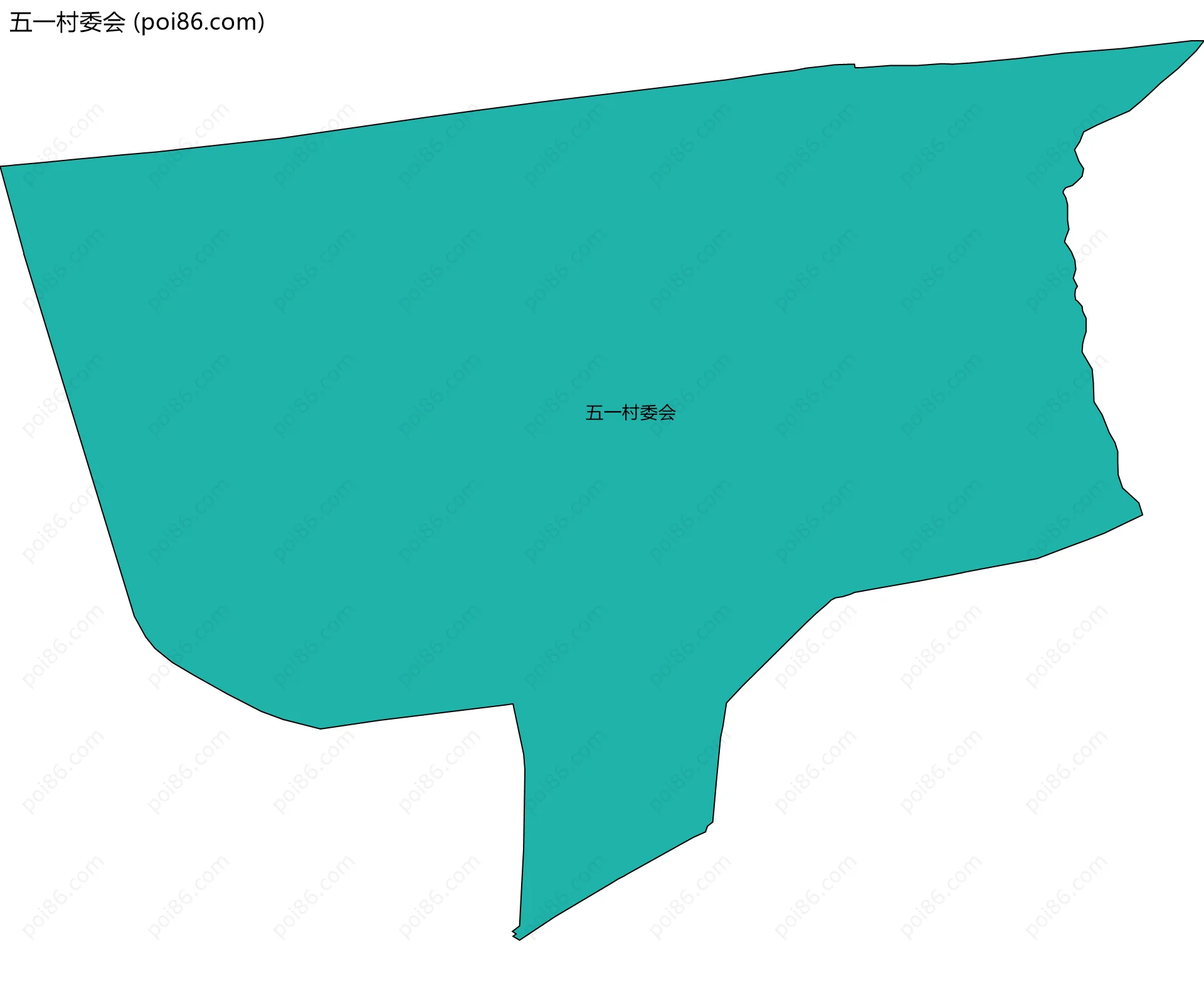 五一村委会边界地图