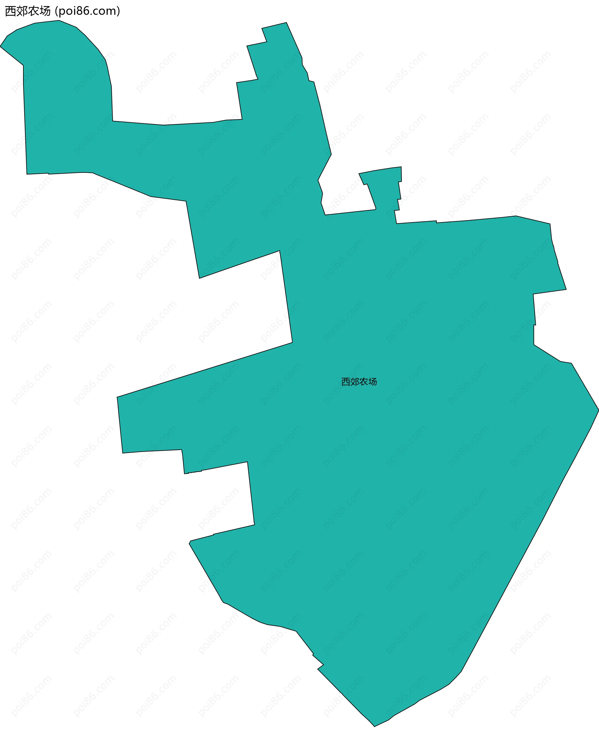 西郊农场边界地图