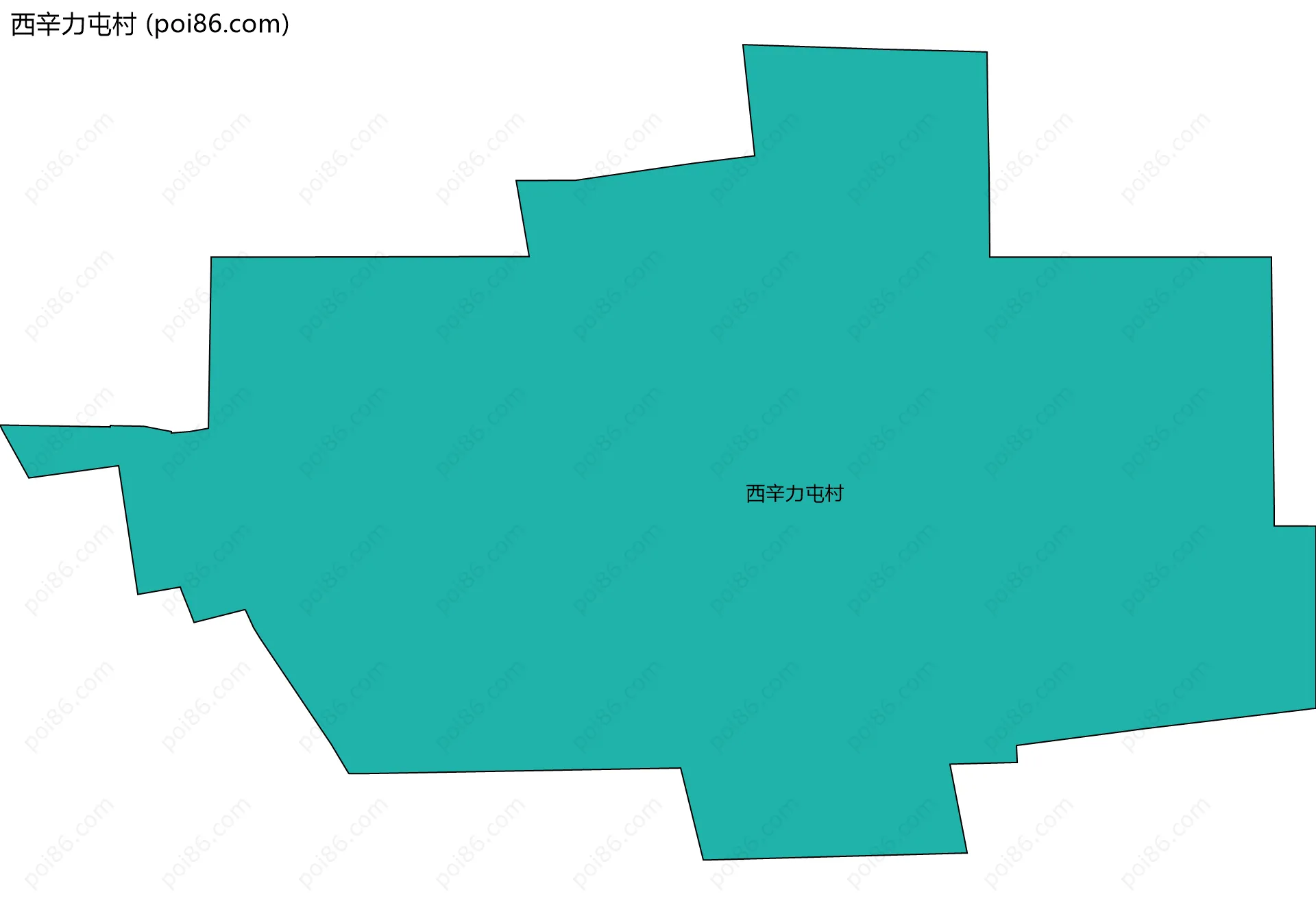 西辛力屯村边界地图