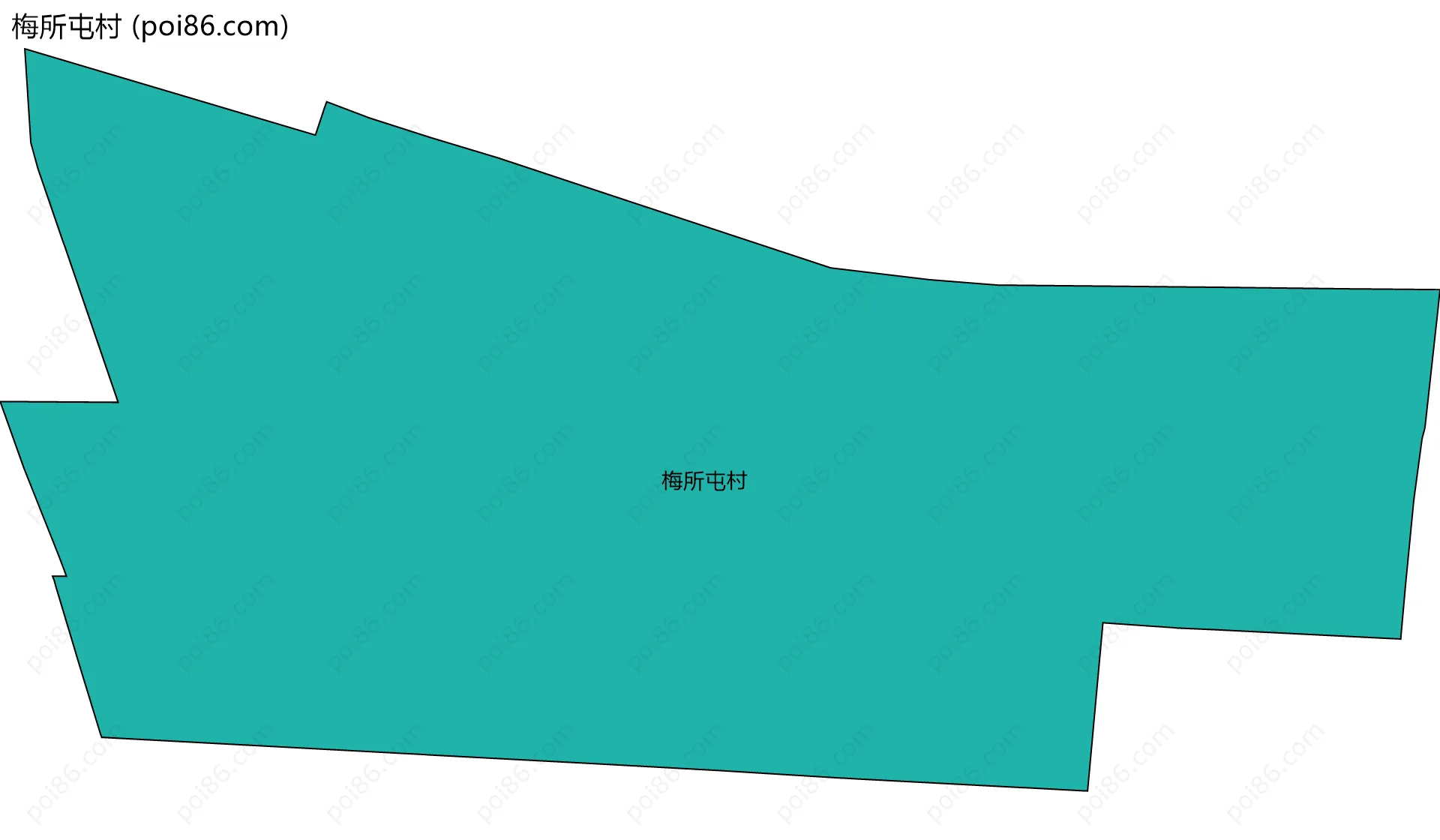 梅所屯村边界地图