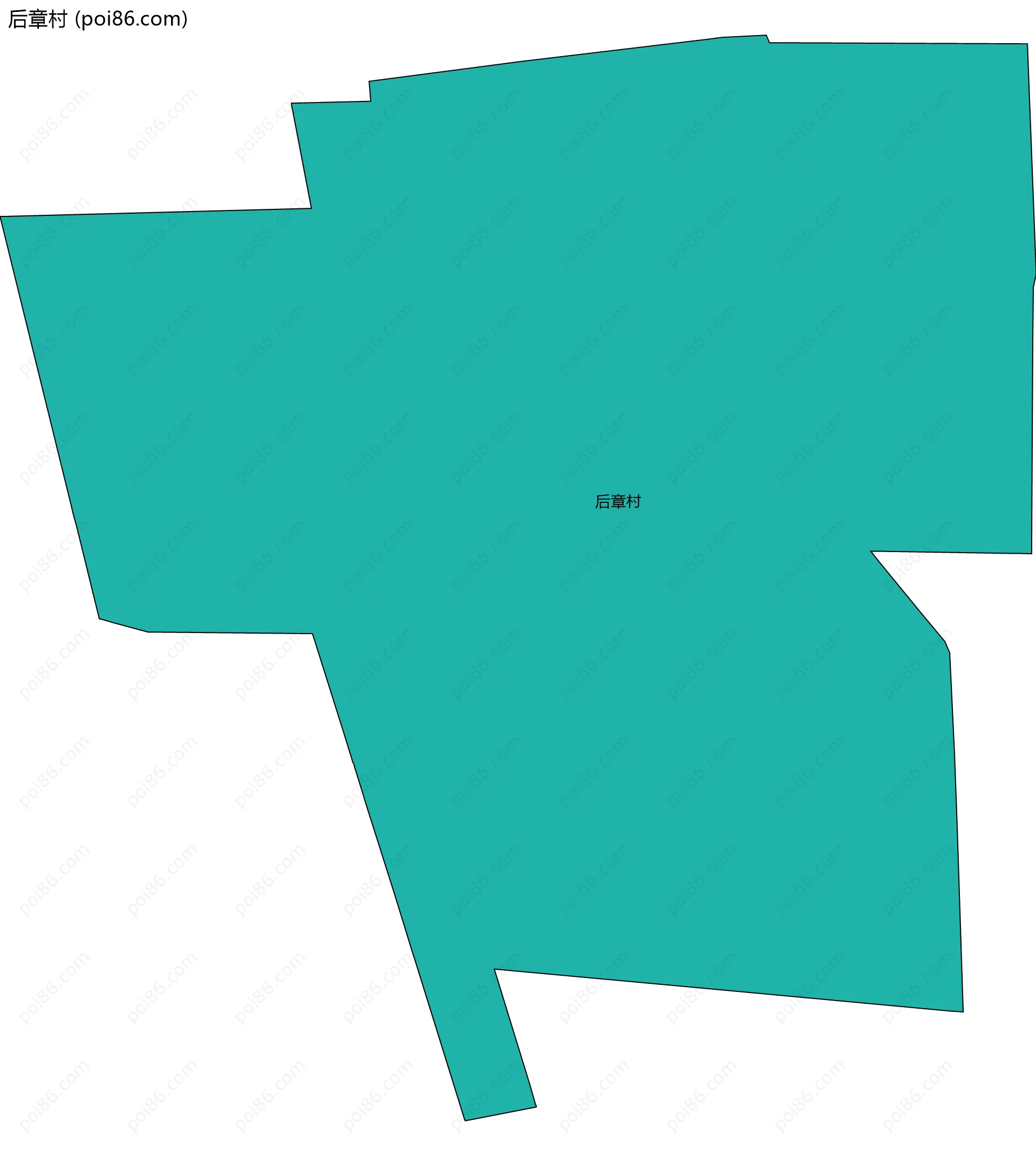 后章村边界地图