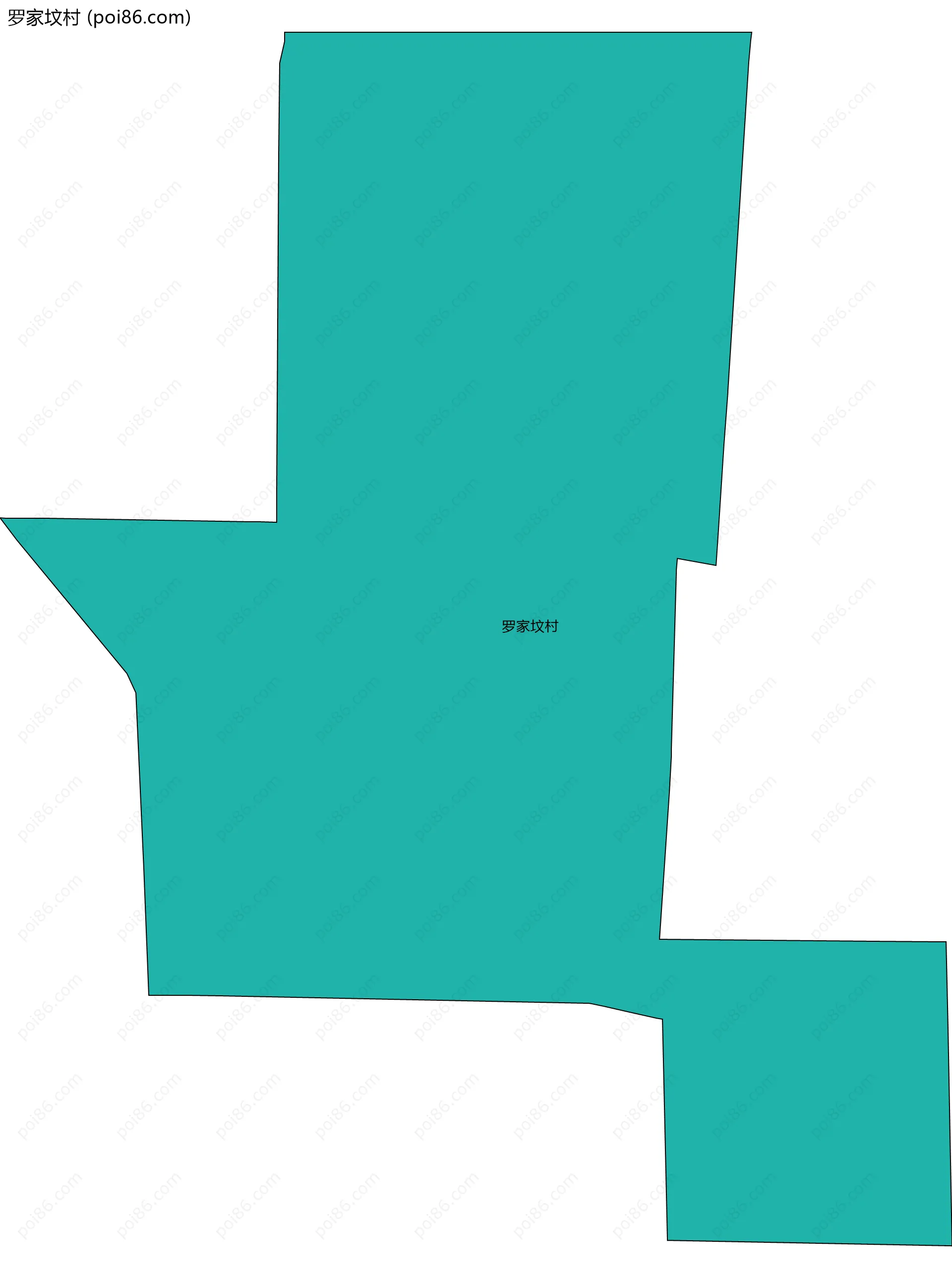 罗家坟村边界地图