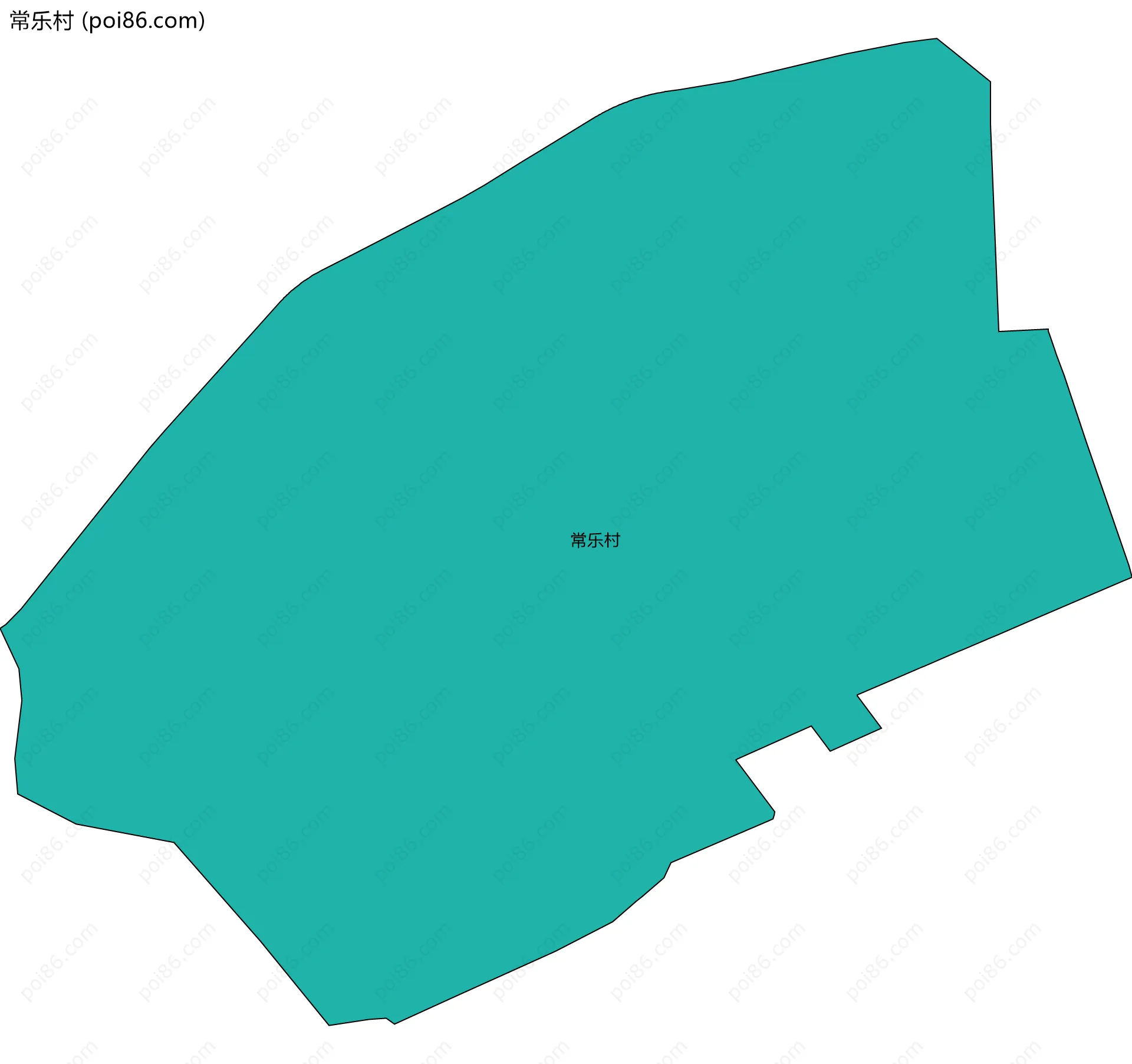 常乐村边界地图