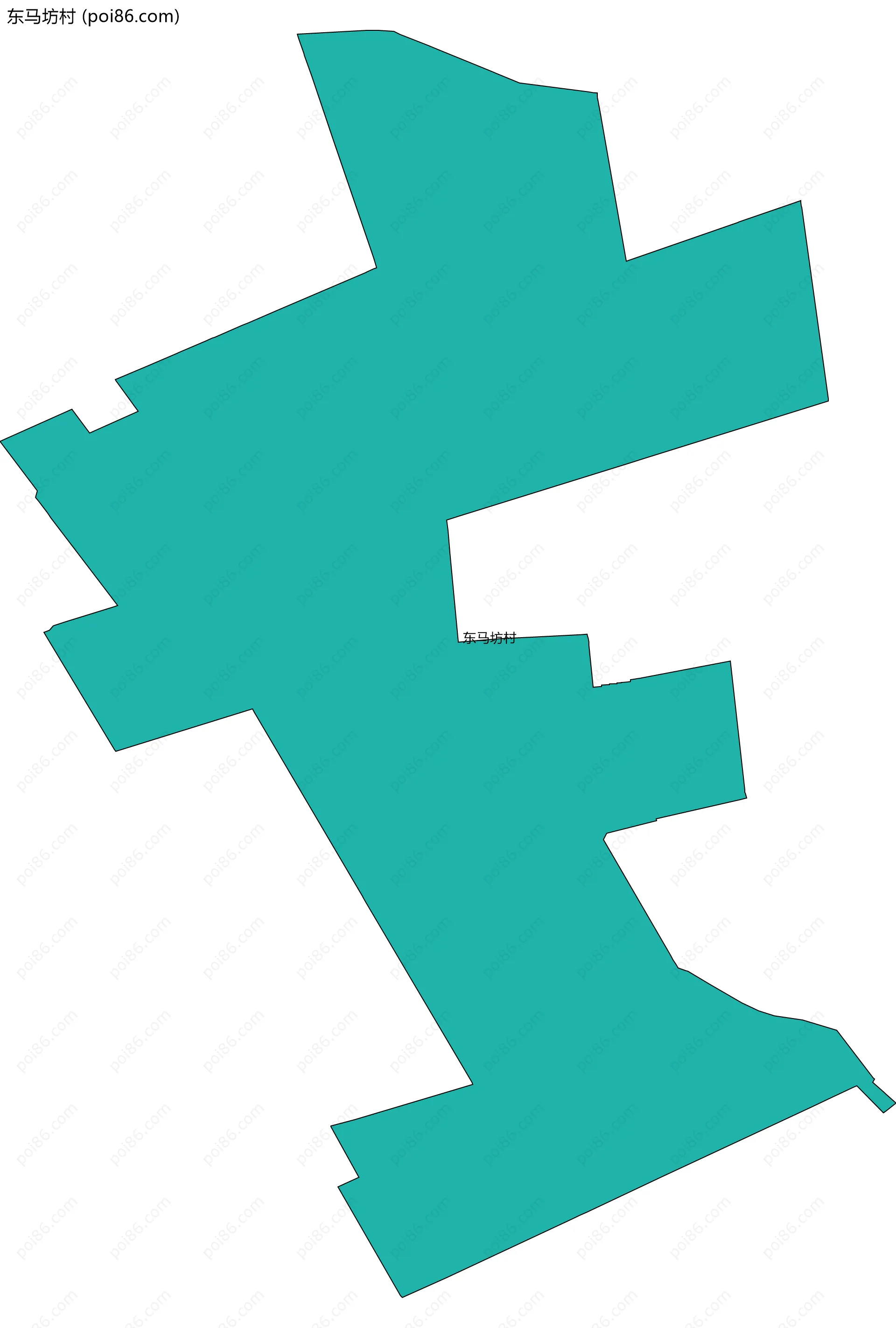 东马坊村边界地图