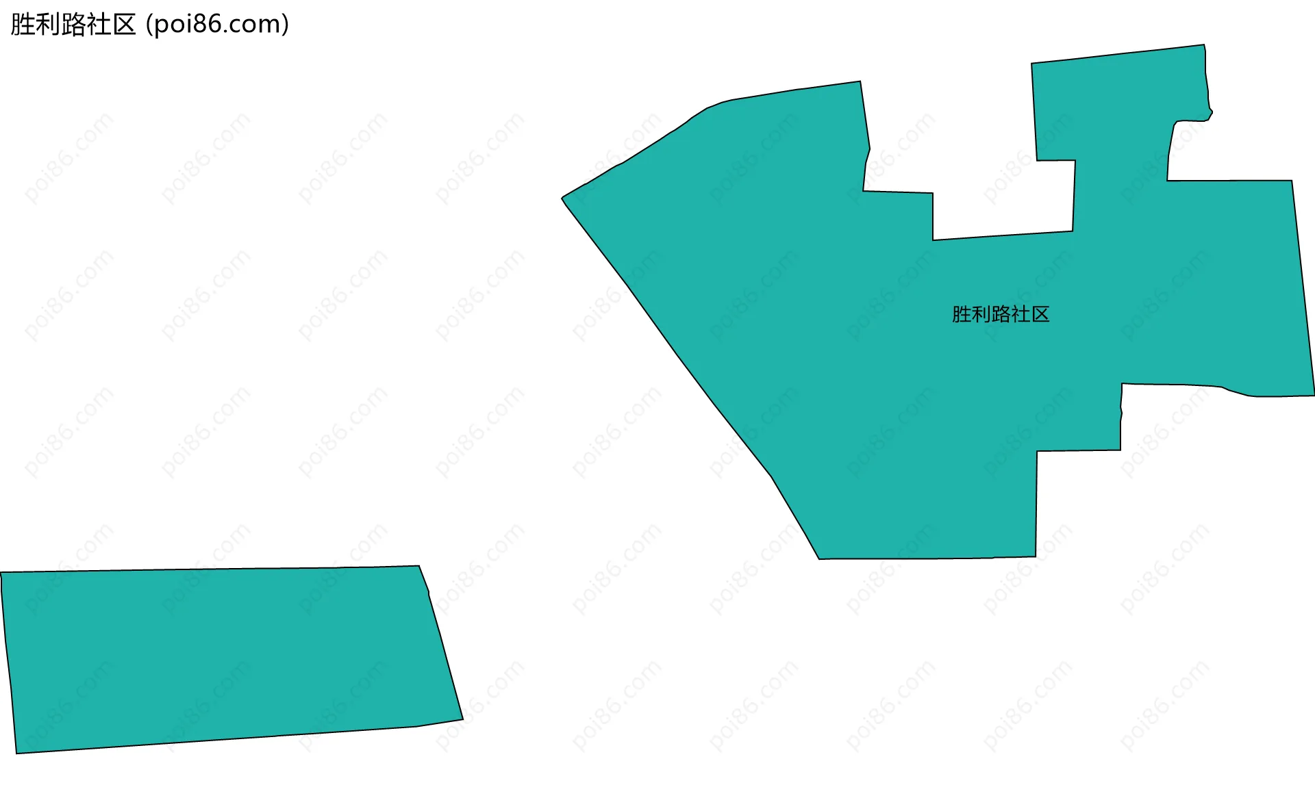 胜利路社区边界地图