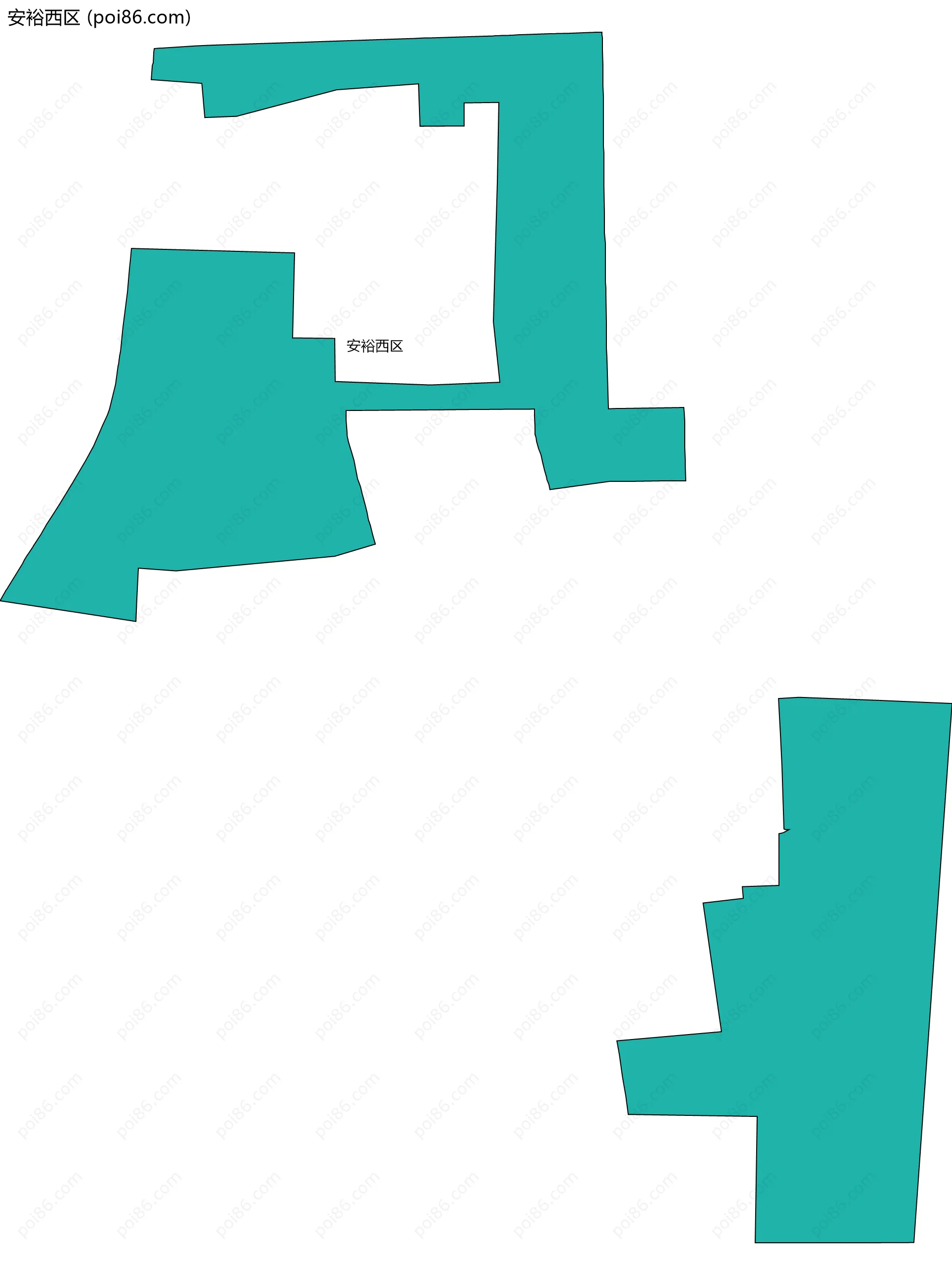 安裕西区边界地图