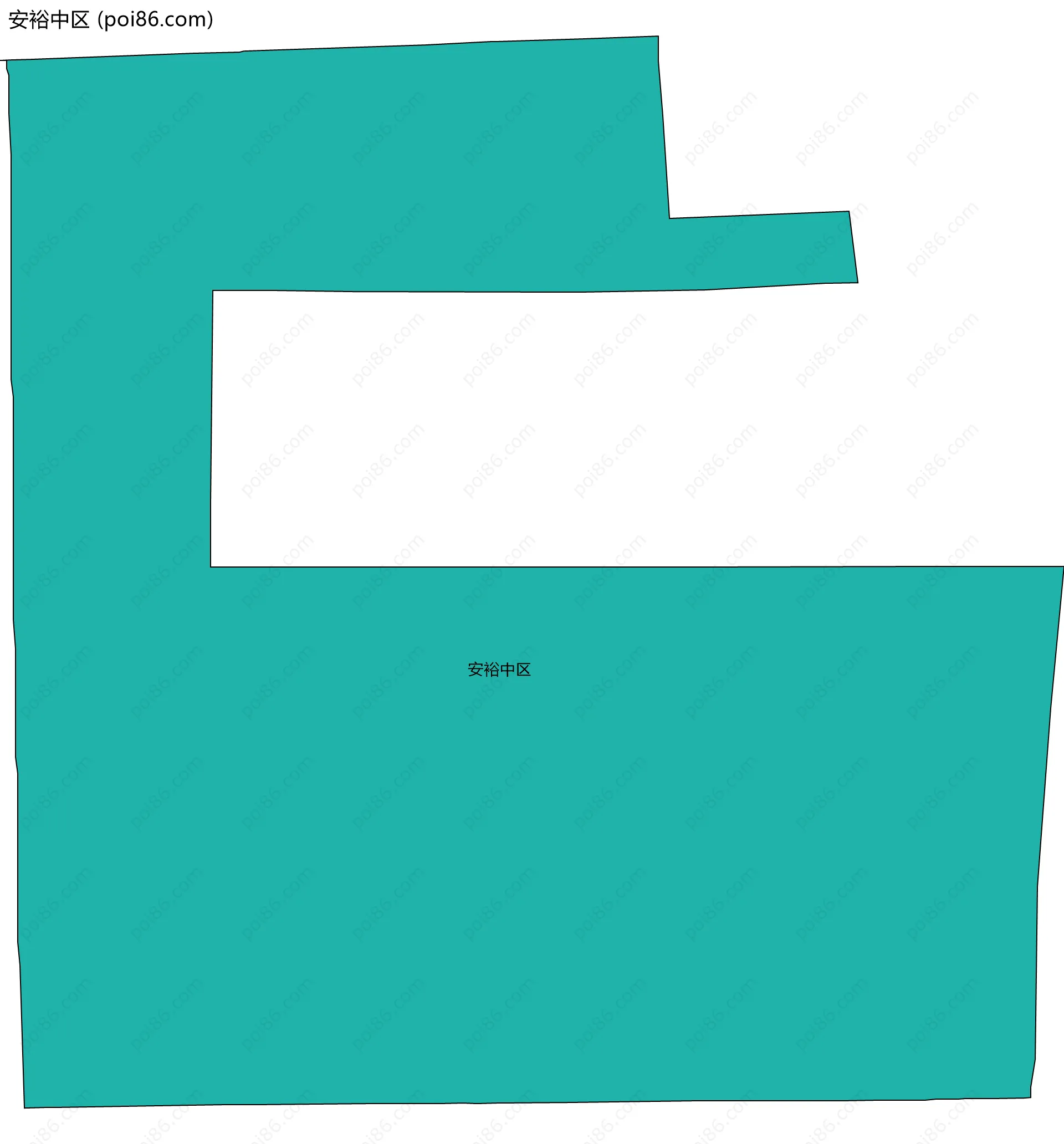 安裕中区边界地图