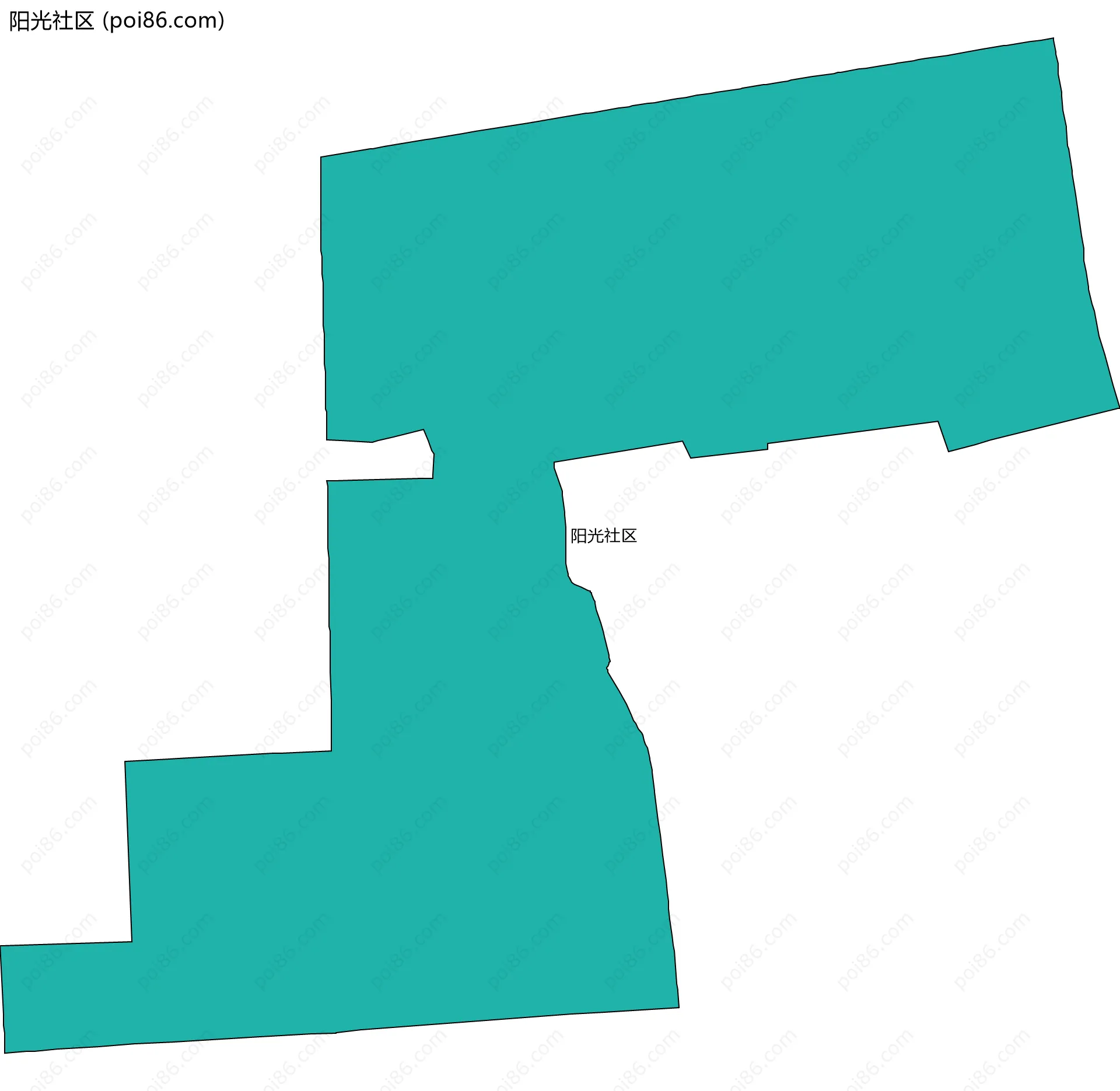 阳光社区边界地图