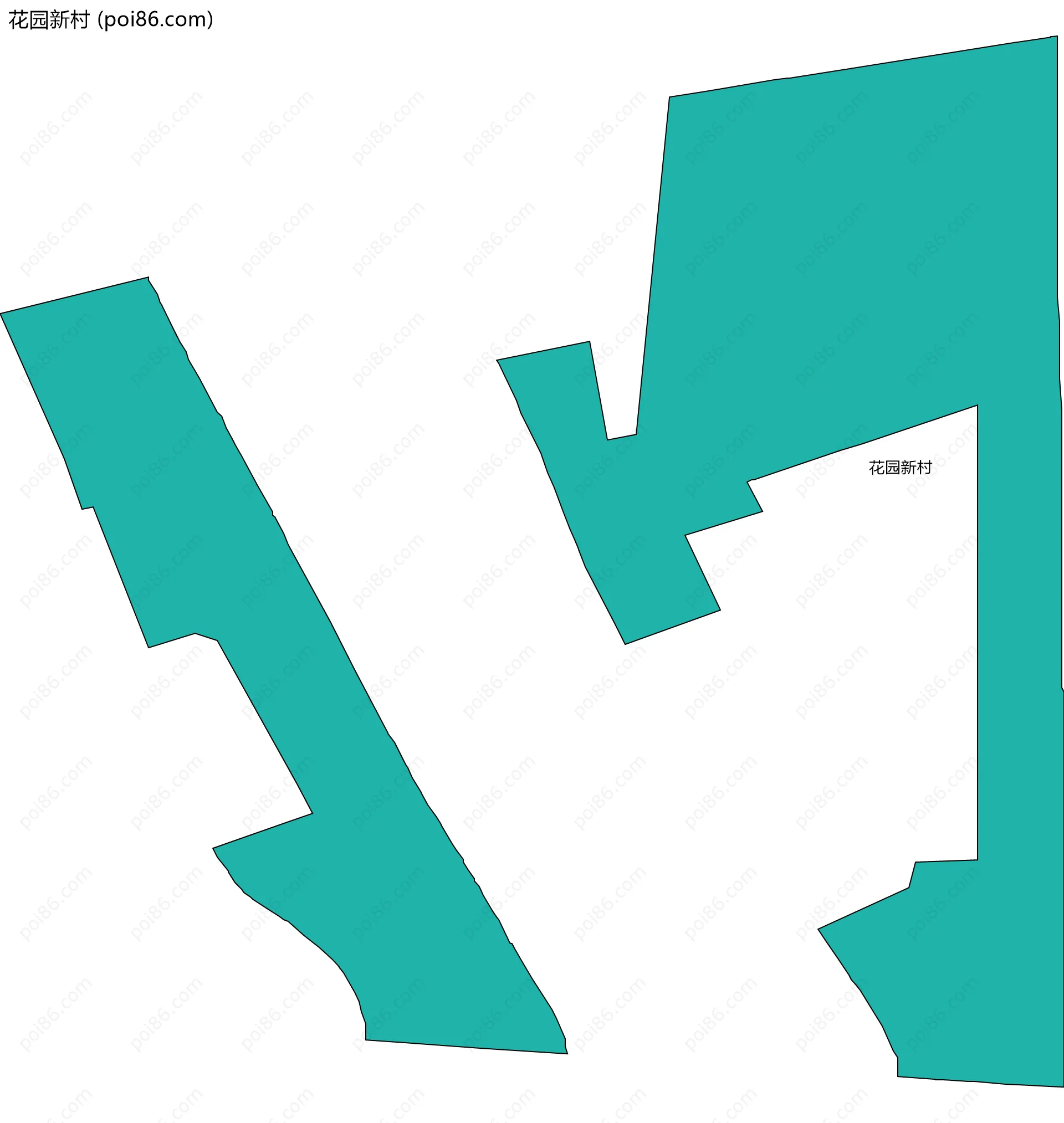 花园新村边界地图