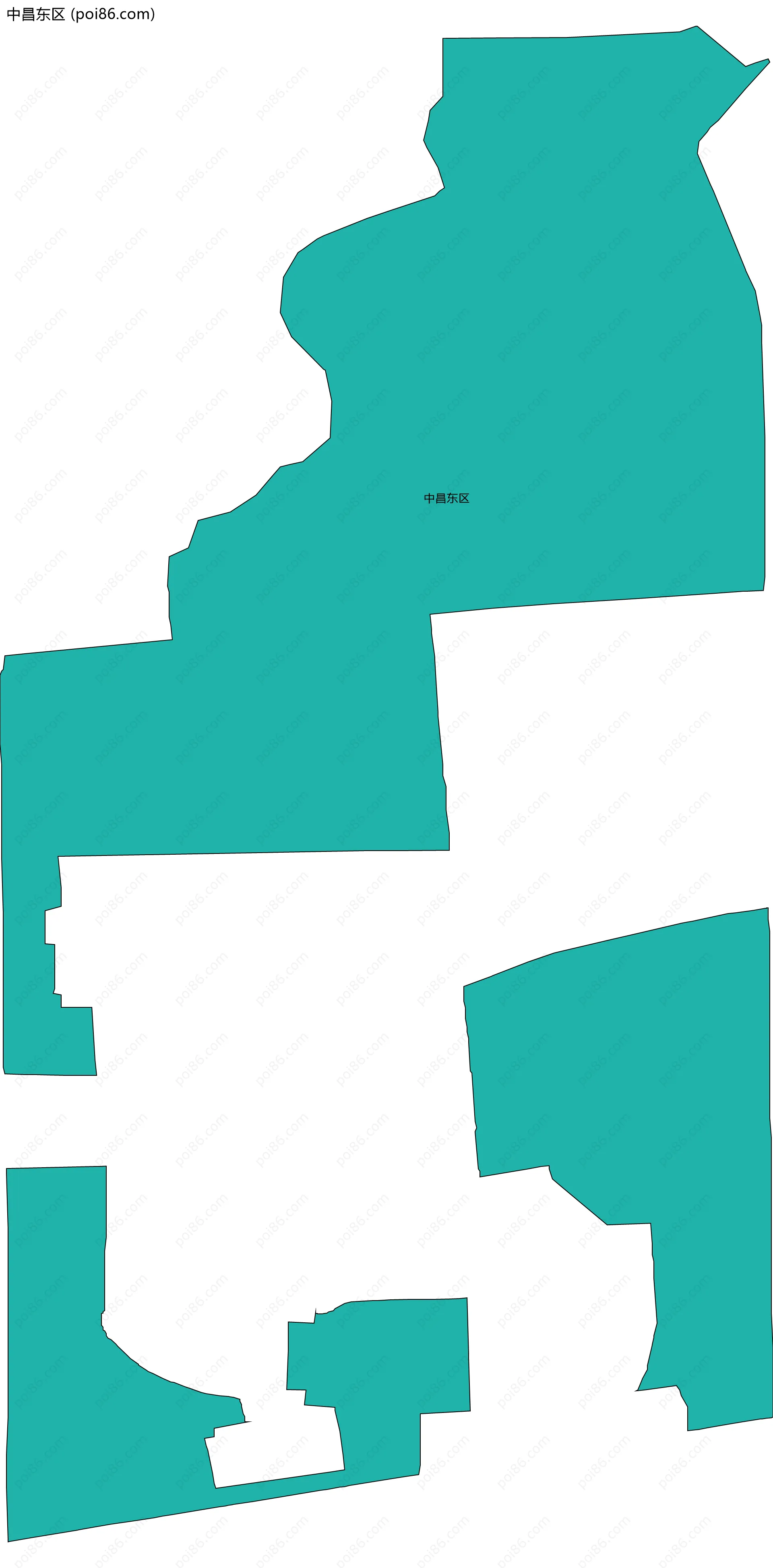 中昌东区边界地图