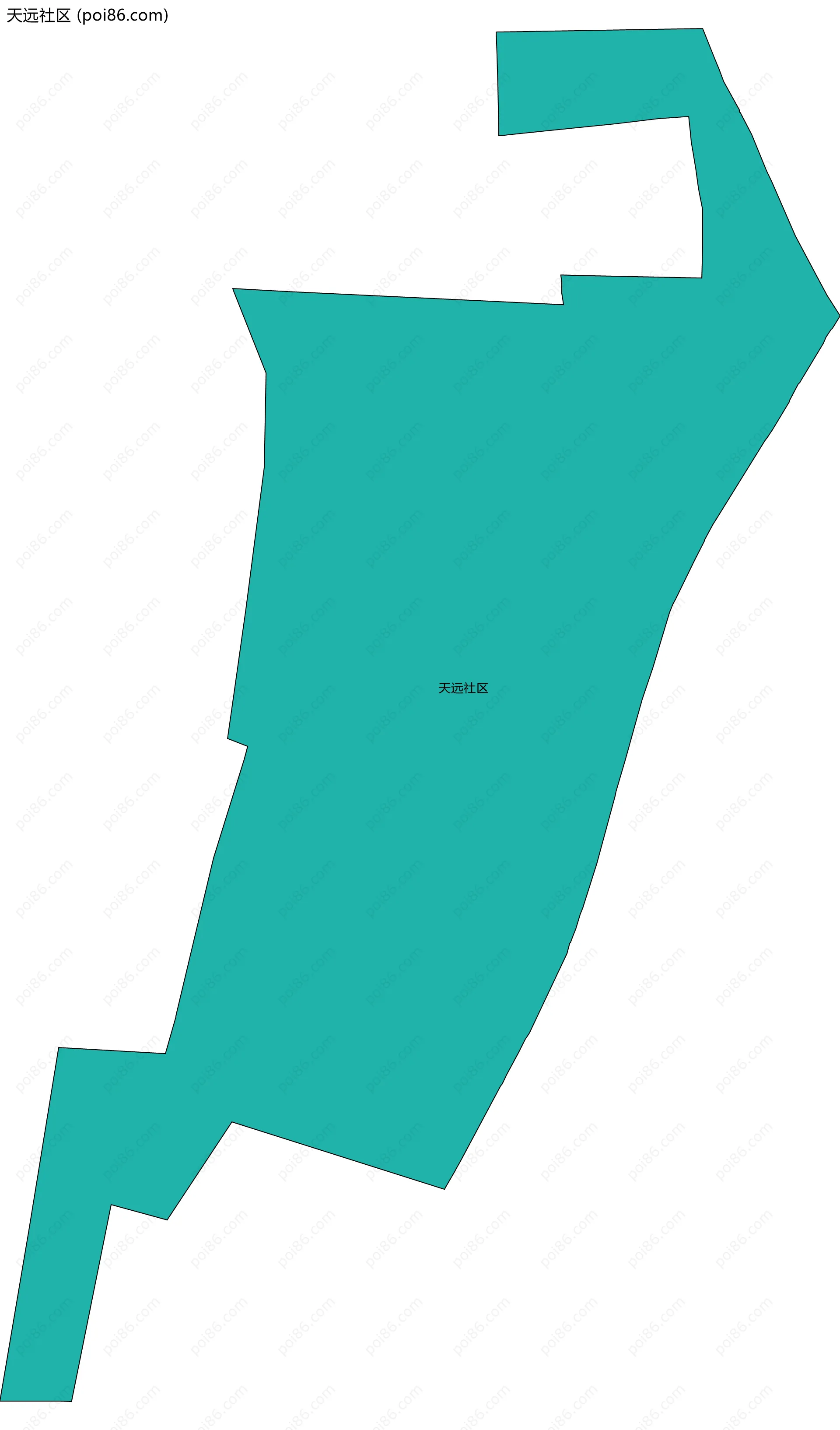 天远社区边界地图