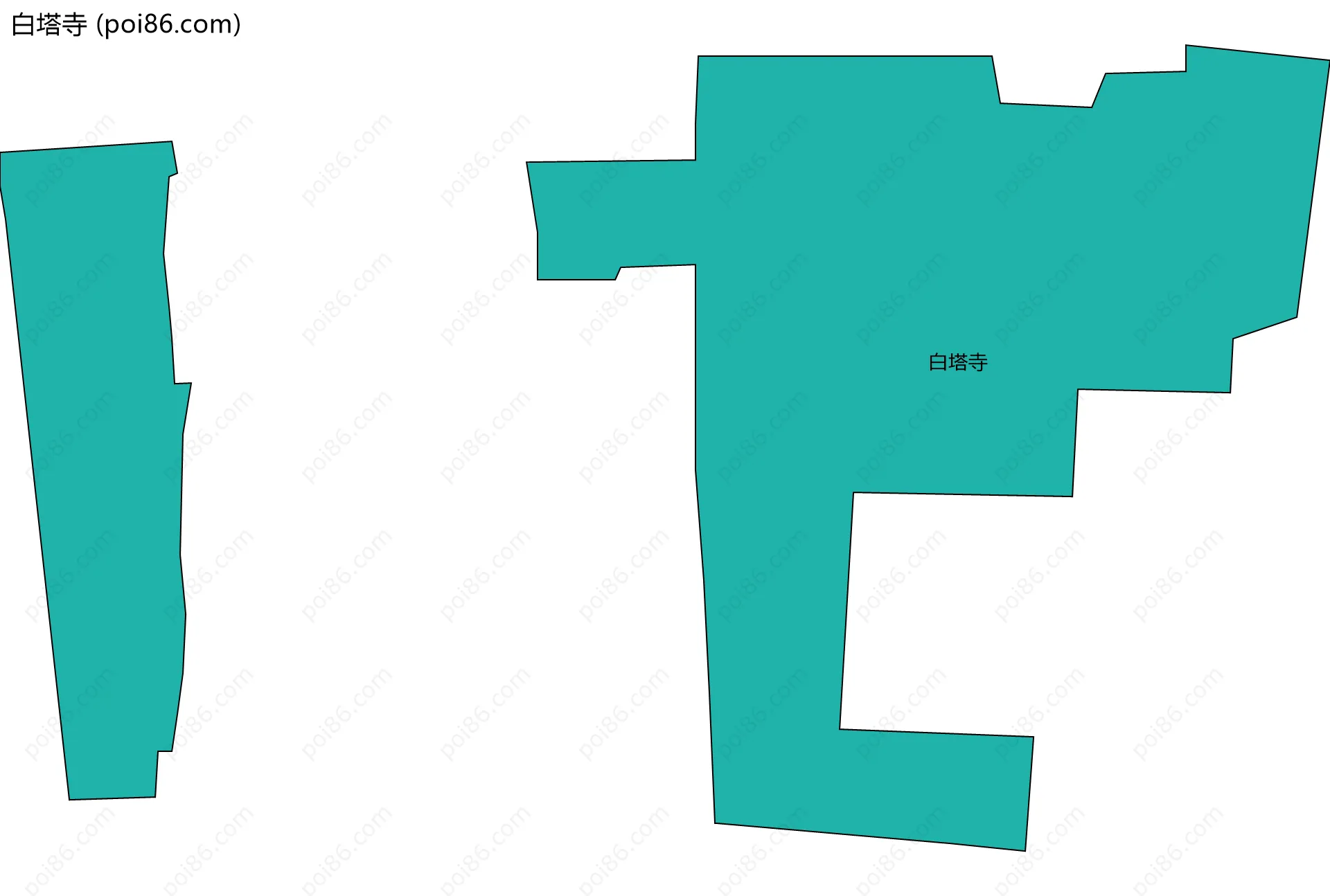 白塔寺边界地图