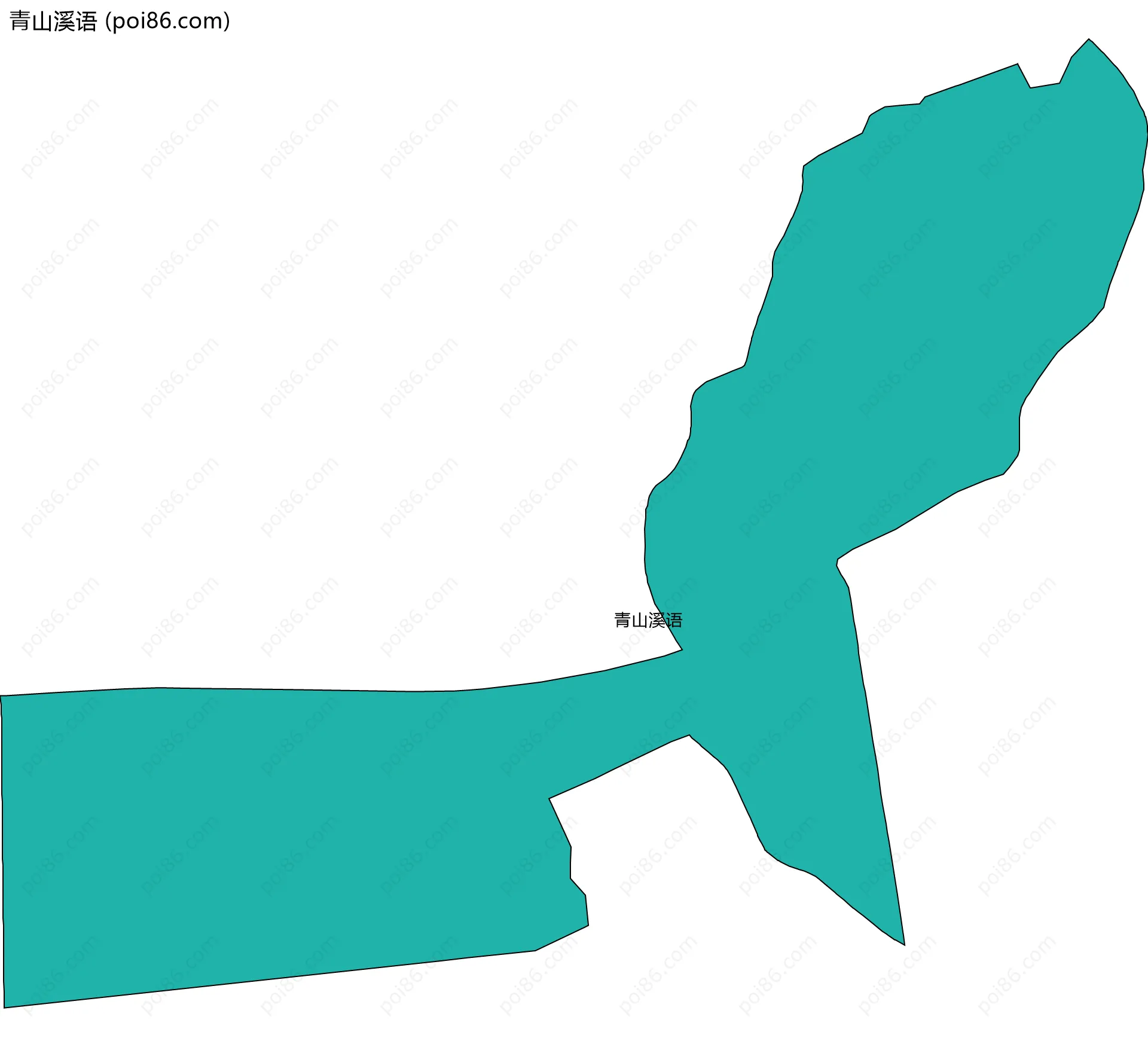 青山溪语边界地图