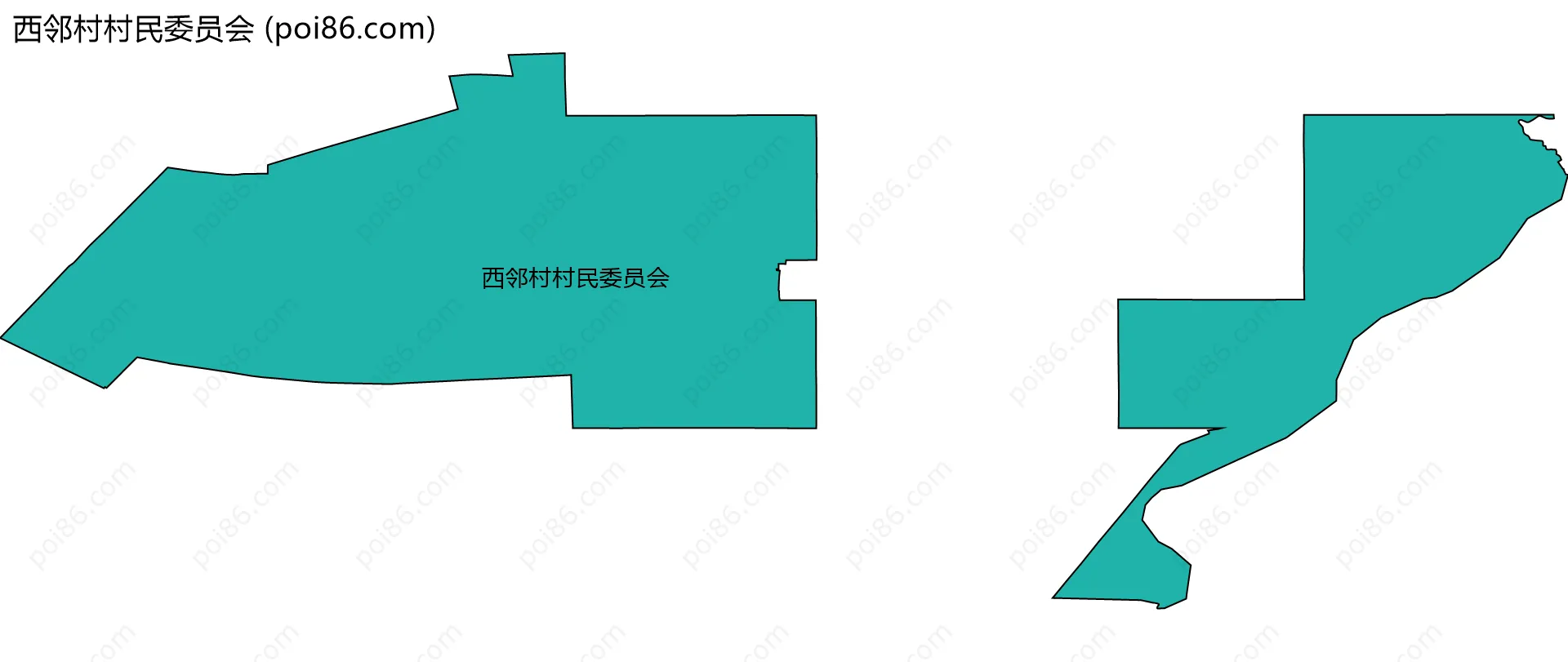 西邻村村民委员会边界地图