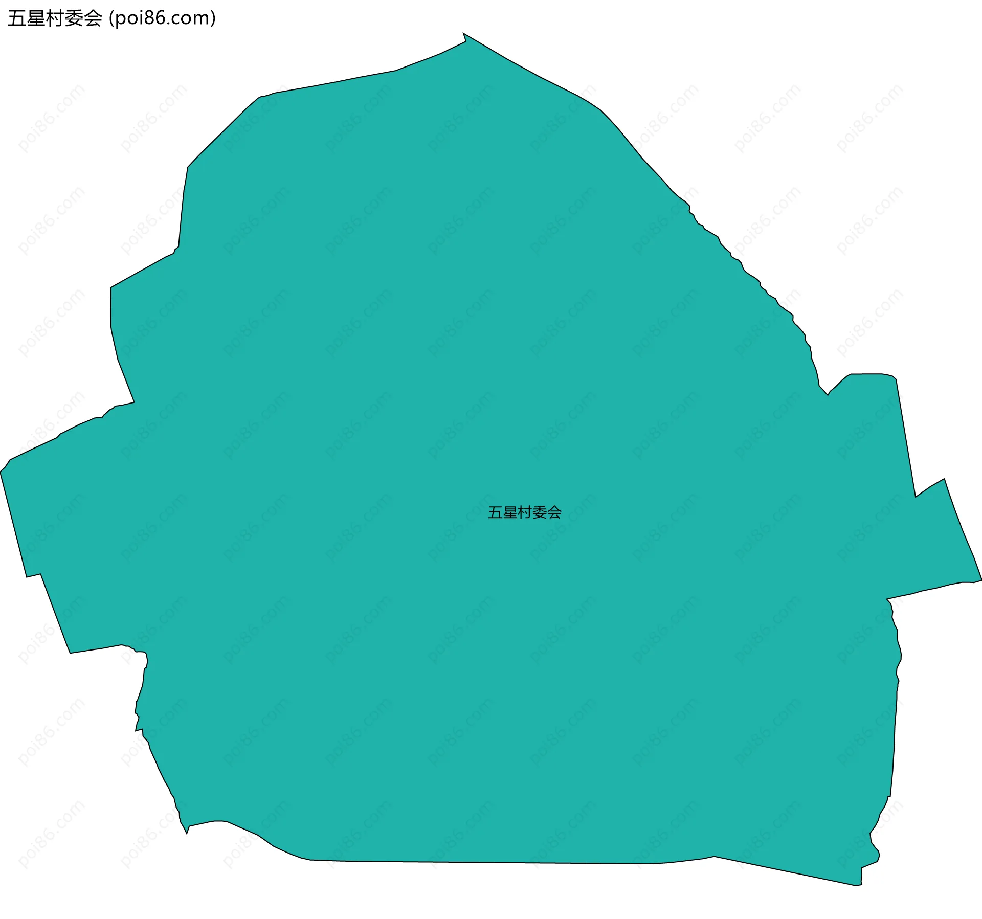 五星村委会边界地图