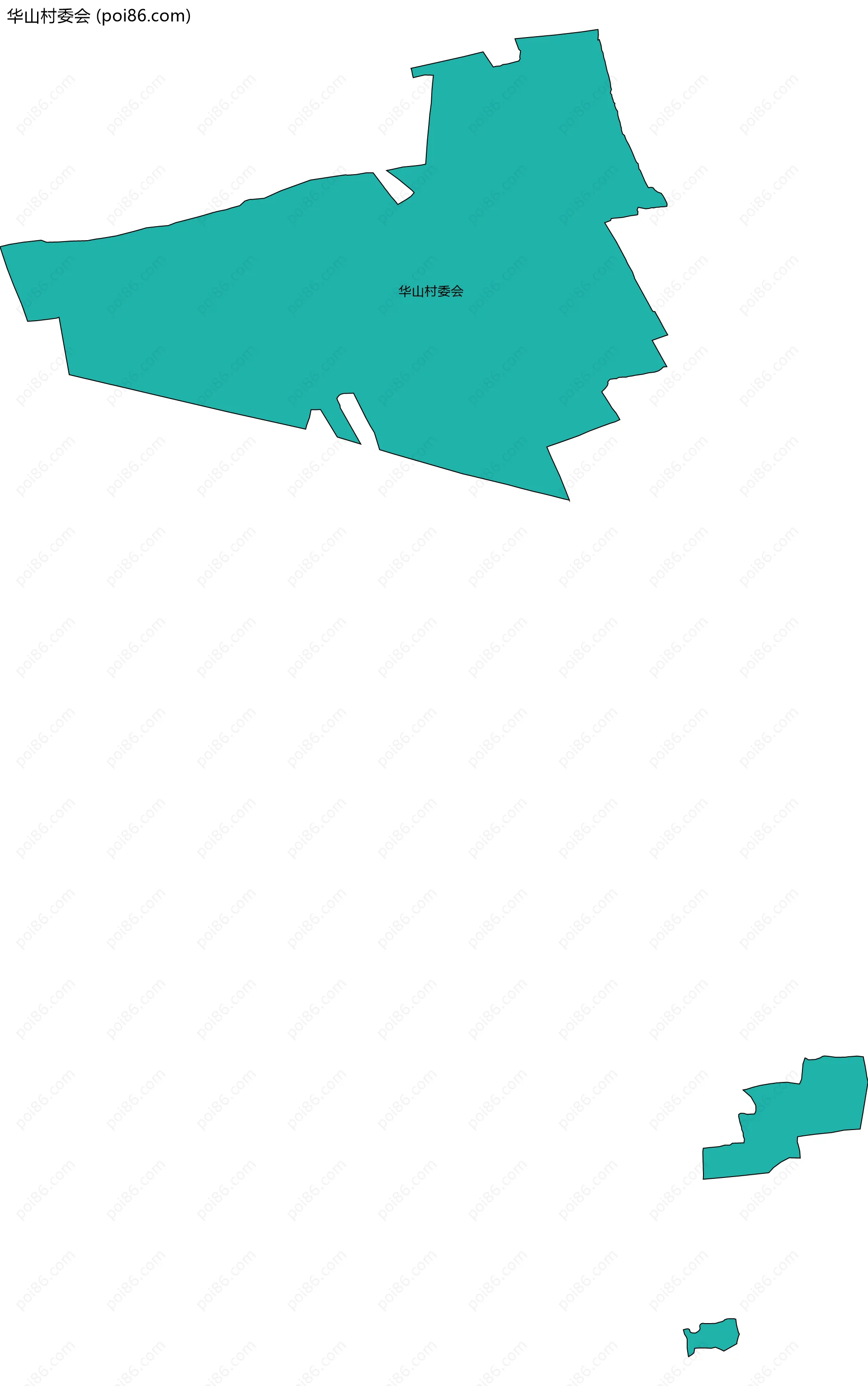 华山村委会边界地图