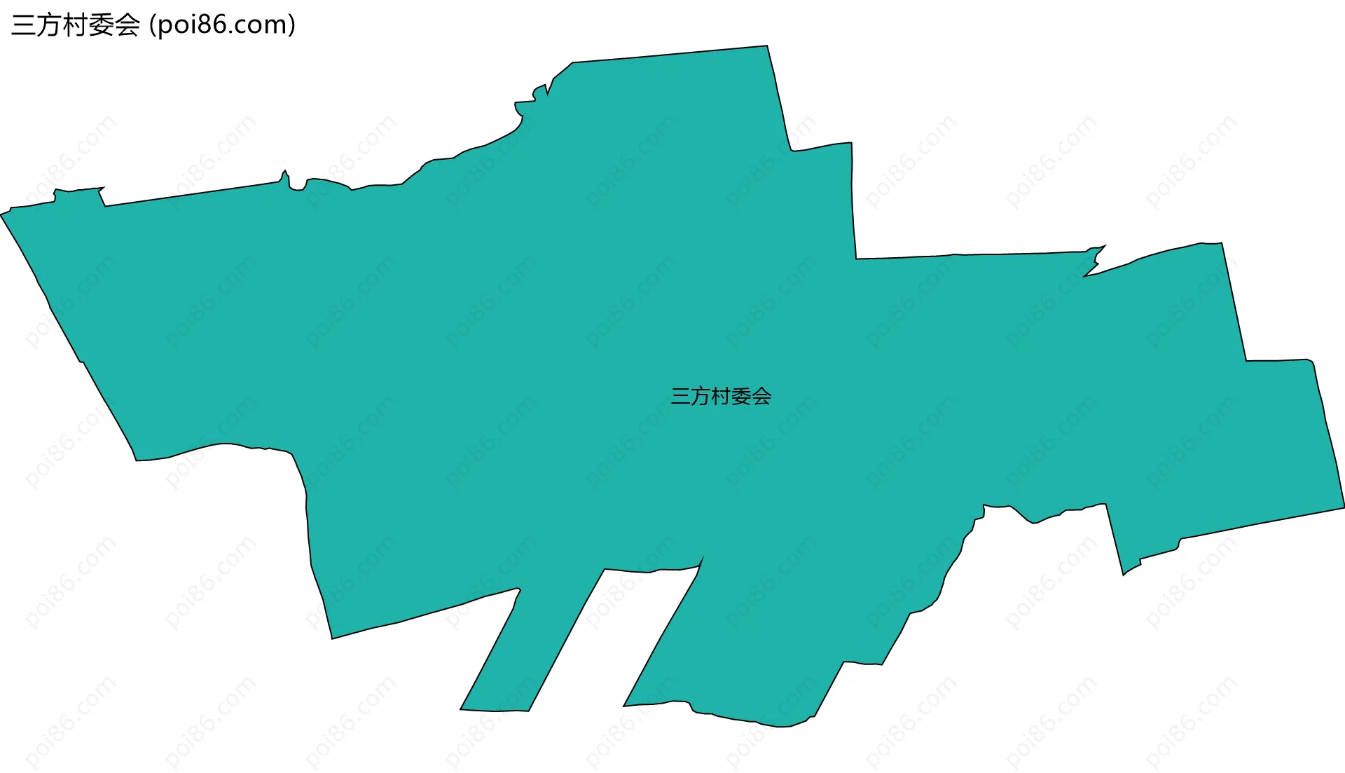 三方村委会边界地图