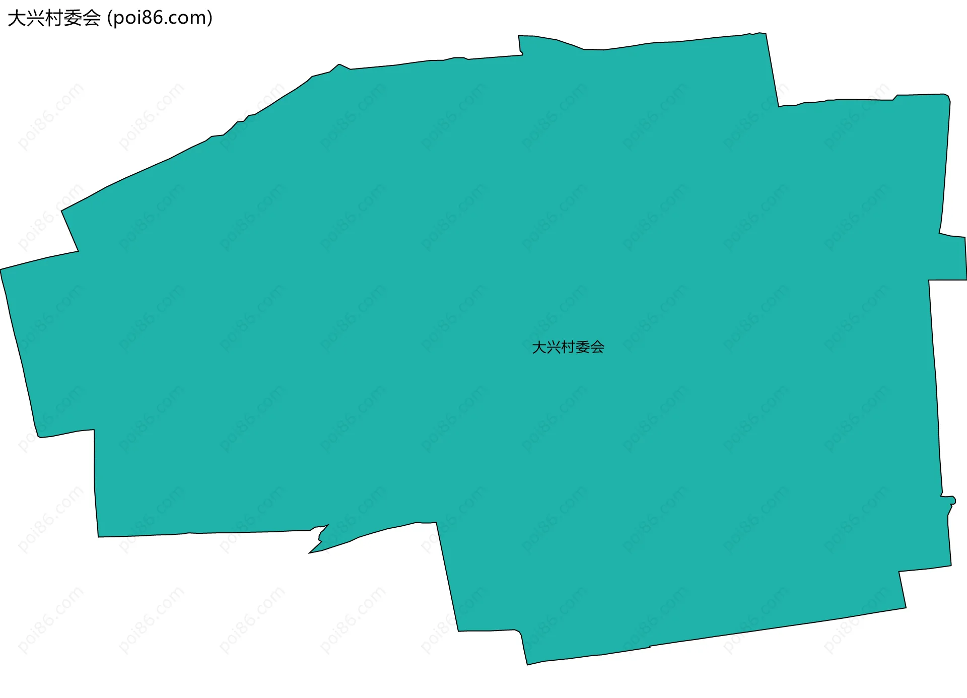 大兴村委会边界地图
