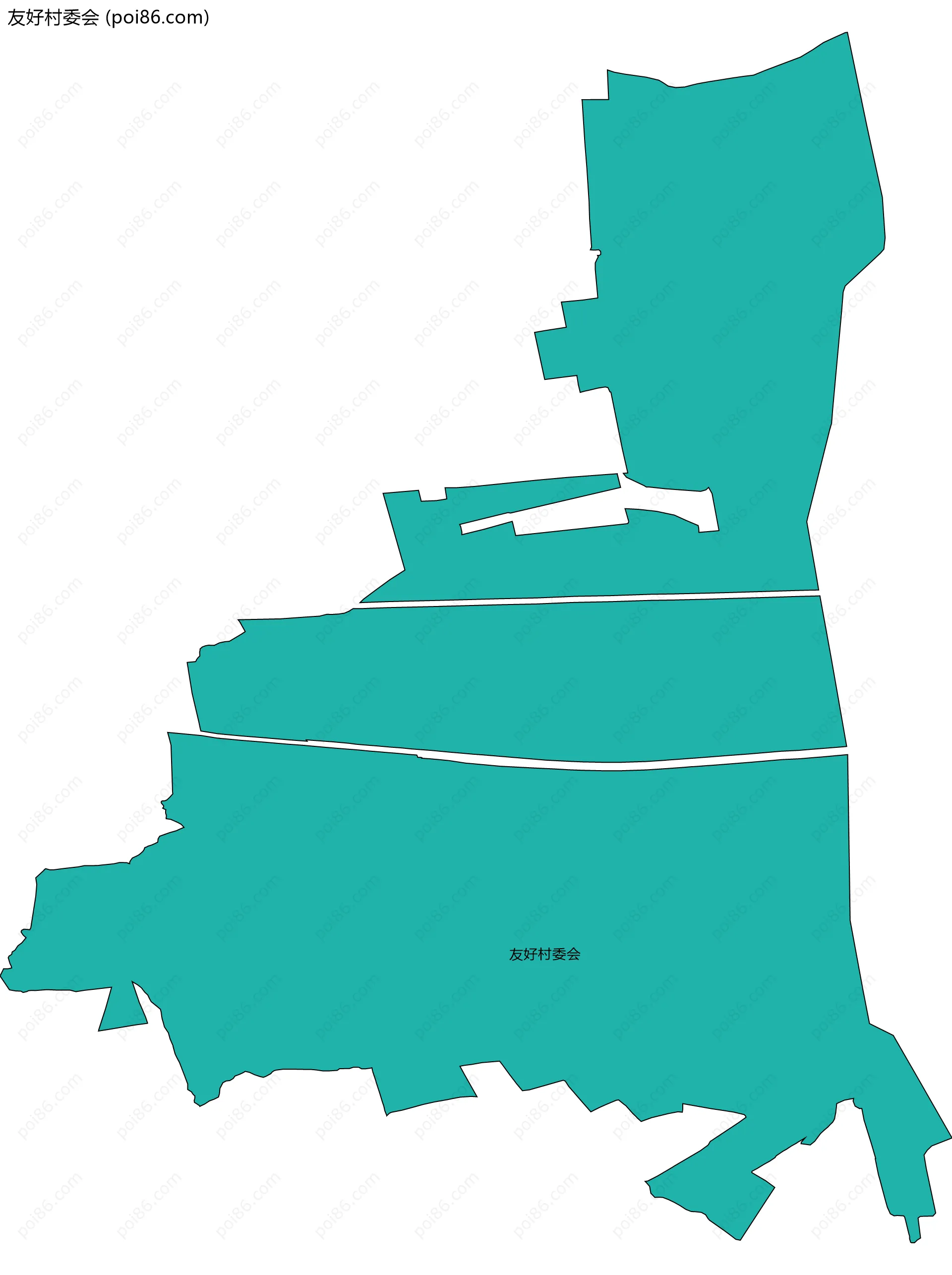 友好村委会边界地图