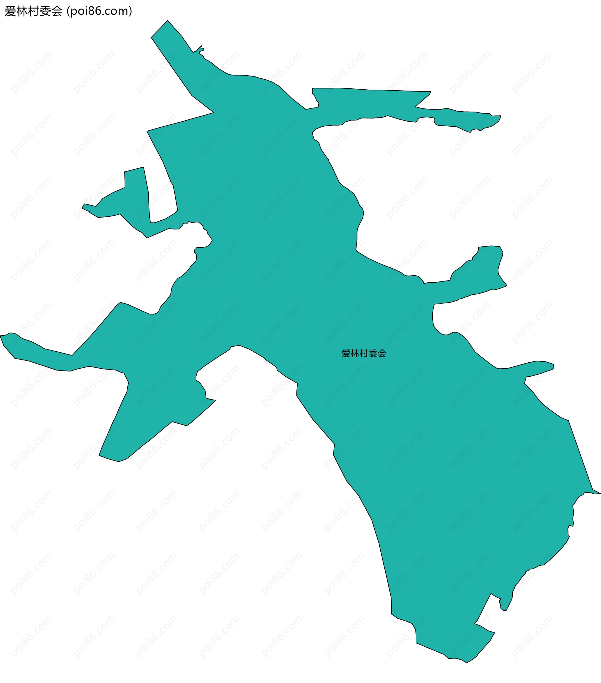 爱林村委会边界地图